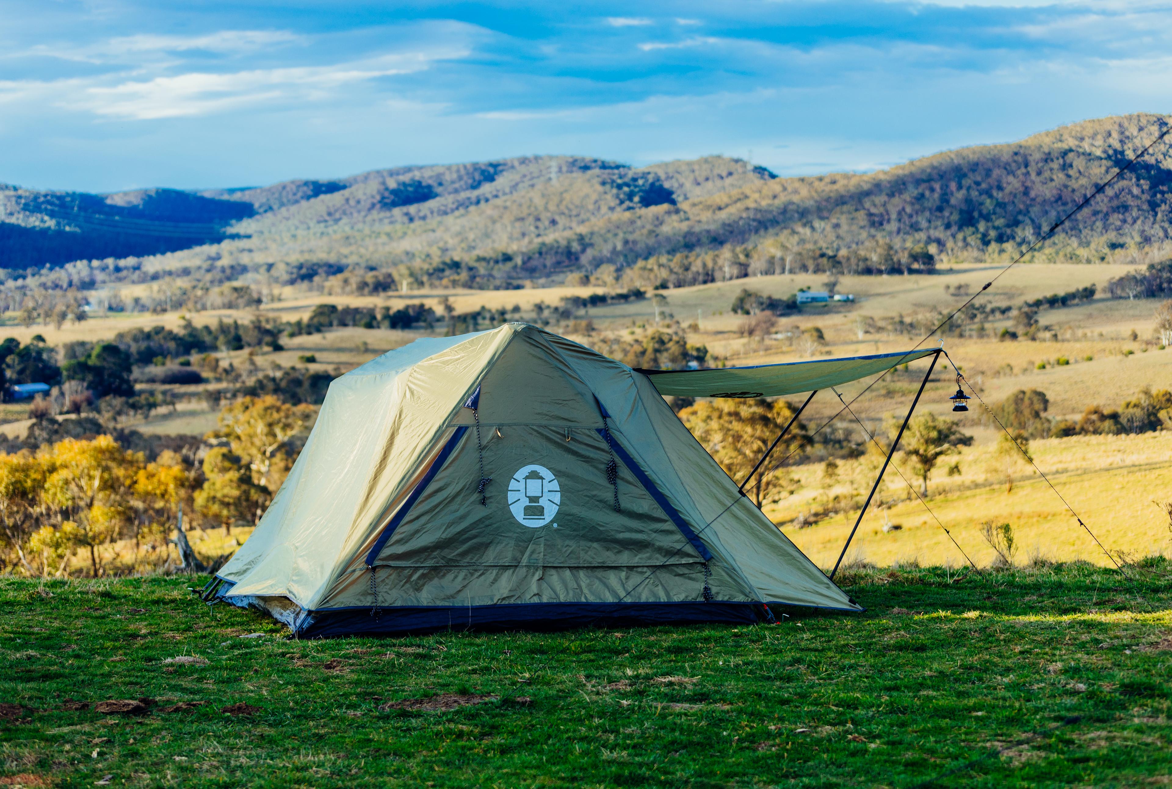 tent overlooking the property 