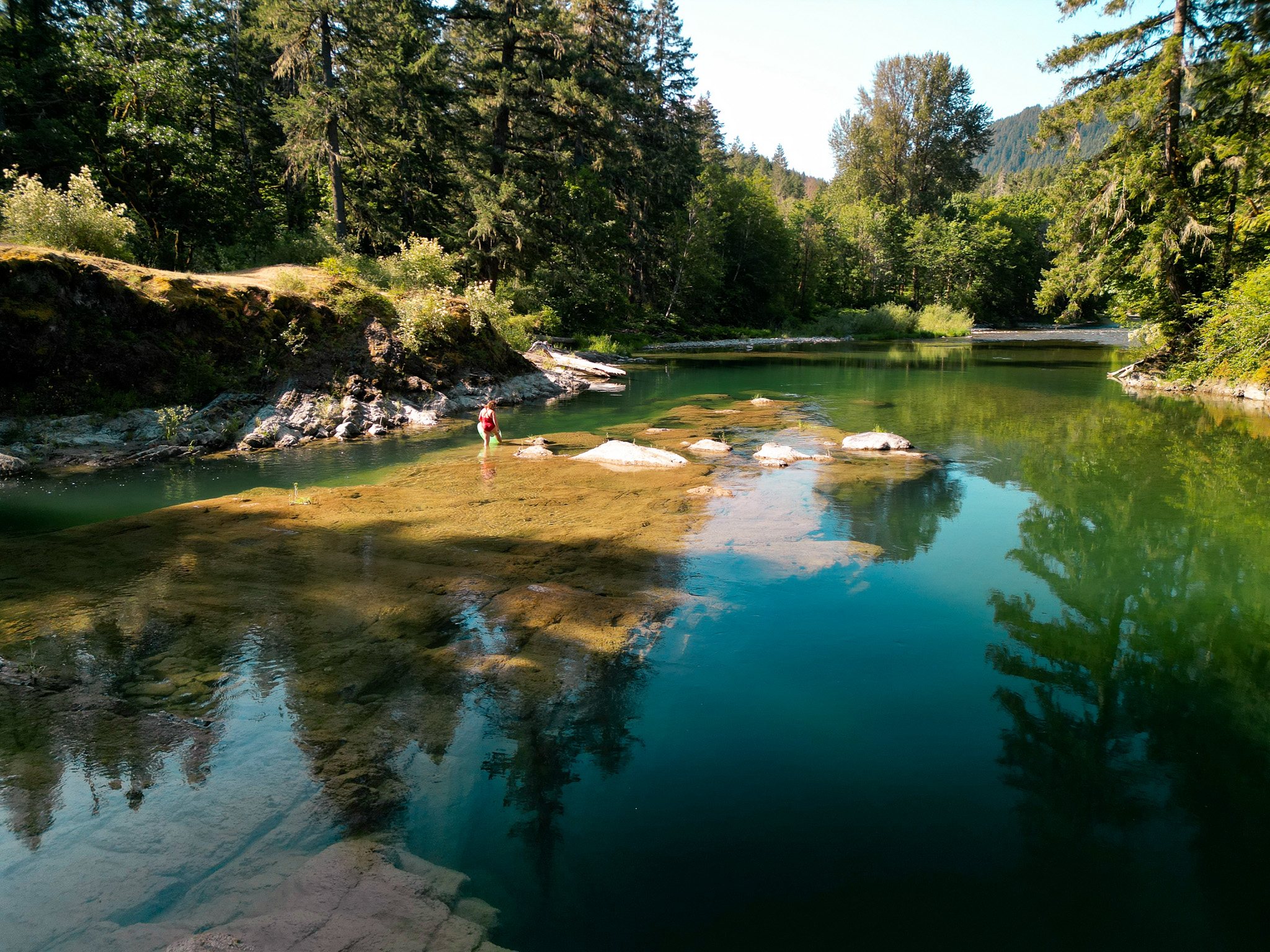 A refreshing morning dip, 5 minute drive away.