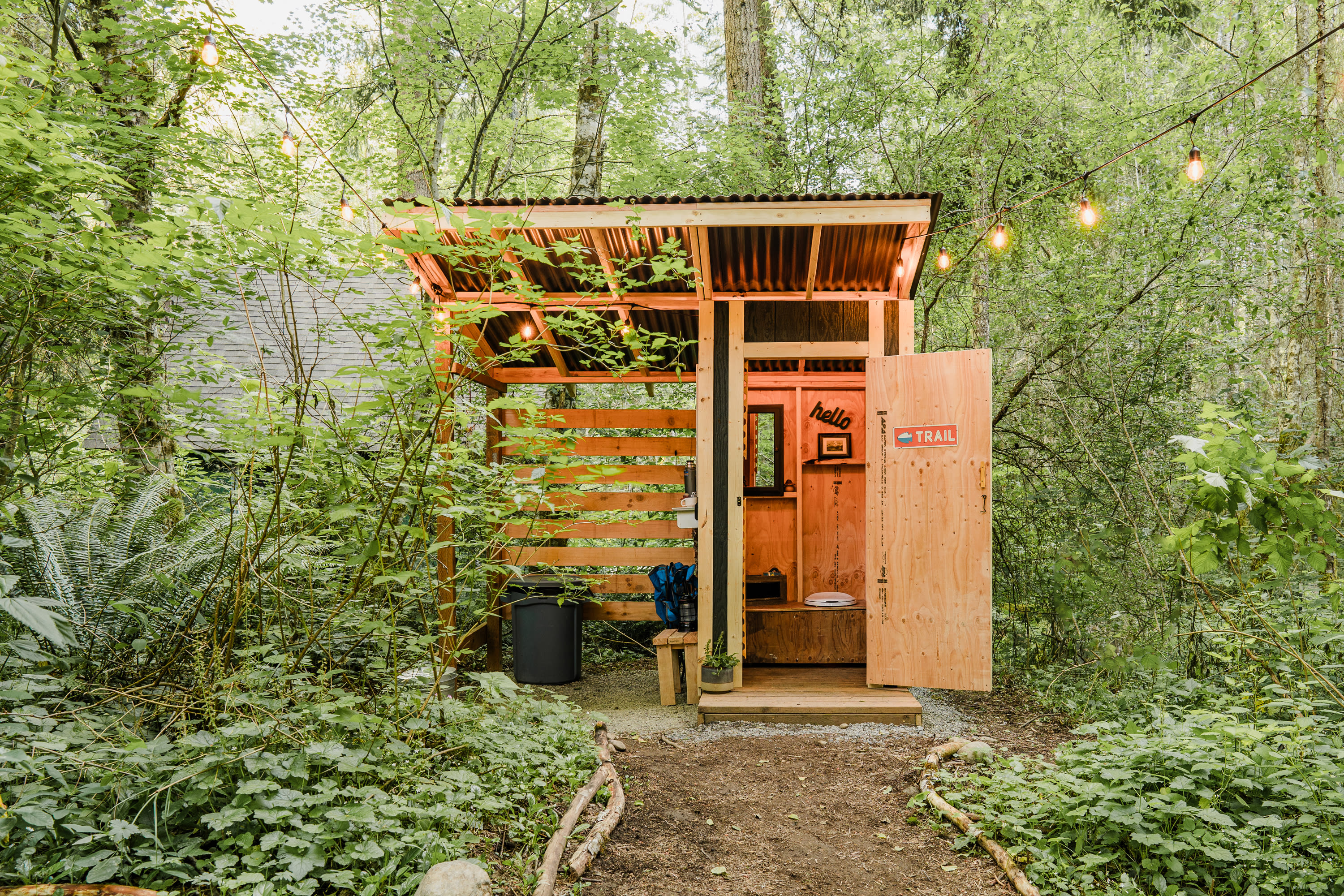 Outhouse is a portable bucket style