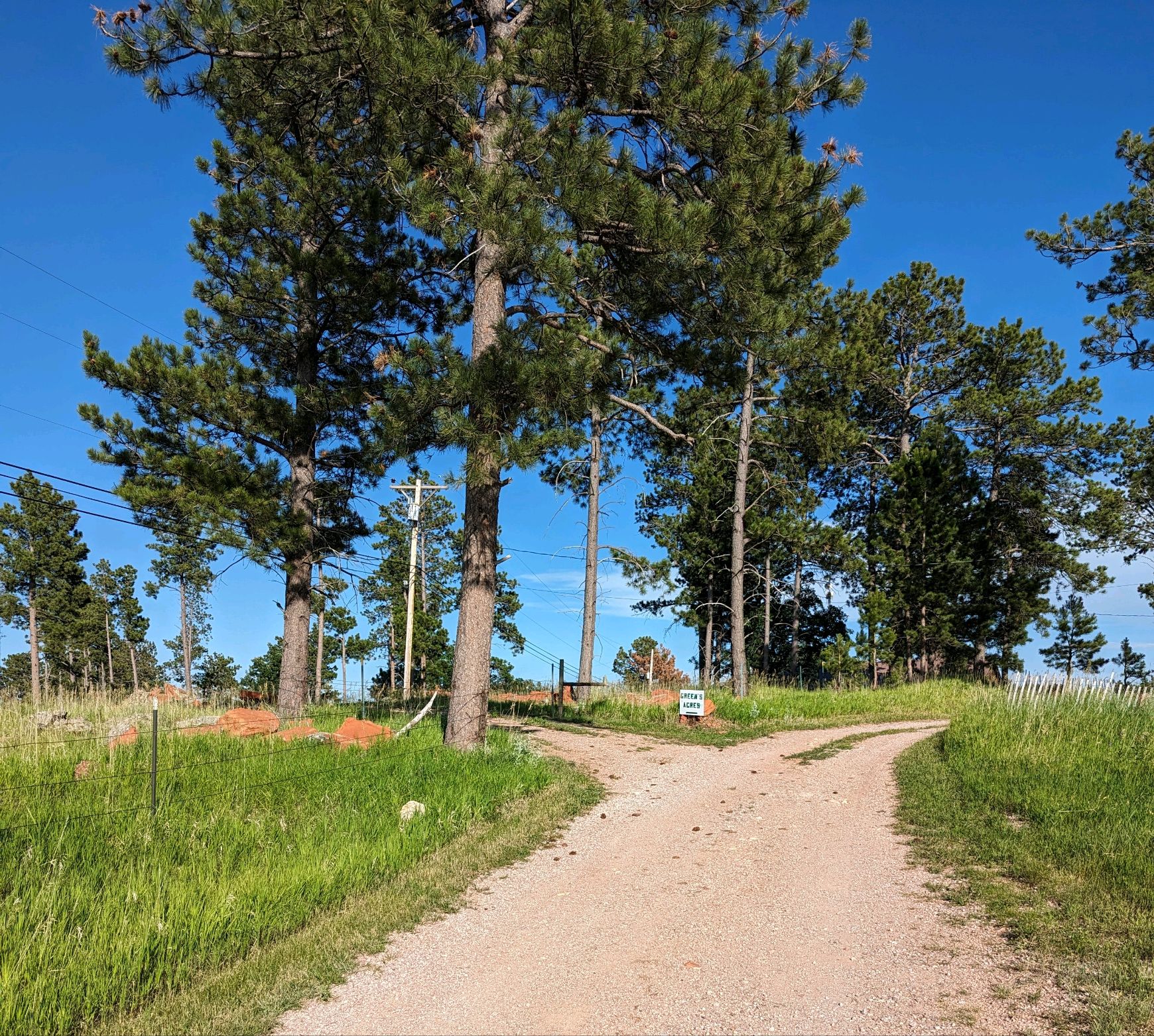 Make a left at the sign.