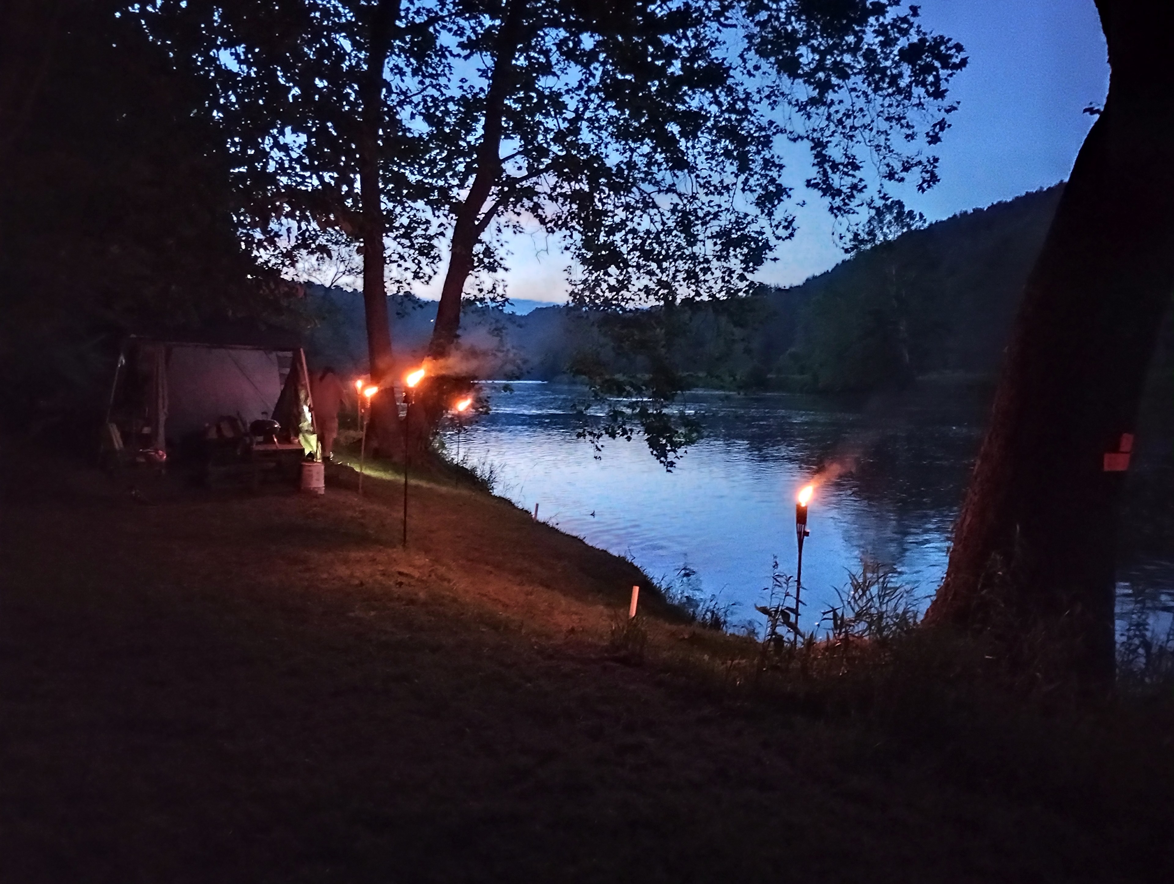 Getting ready for a long night of fishing.