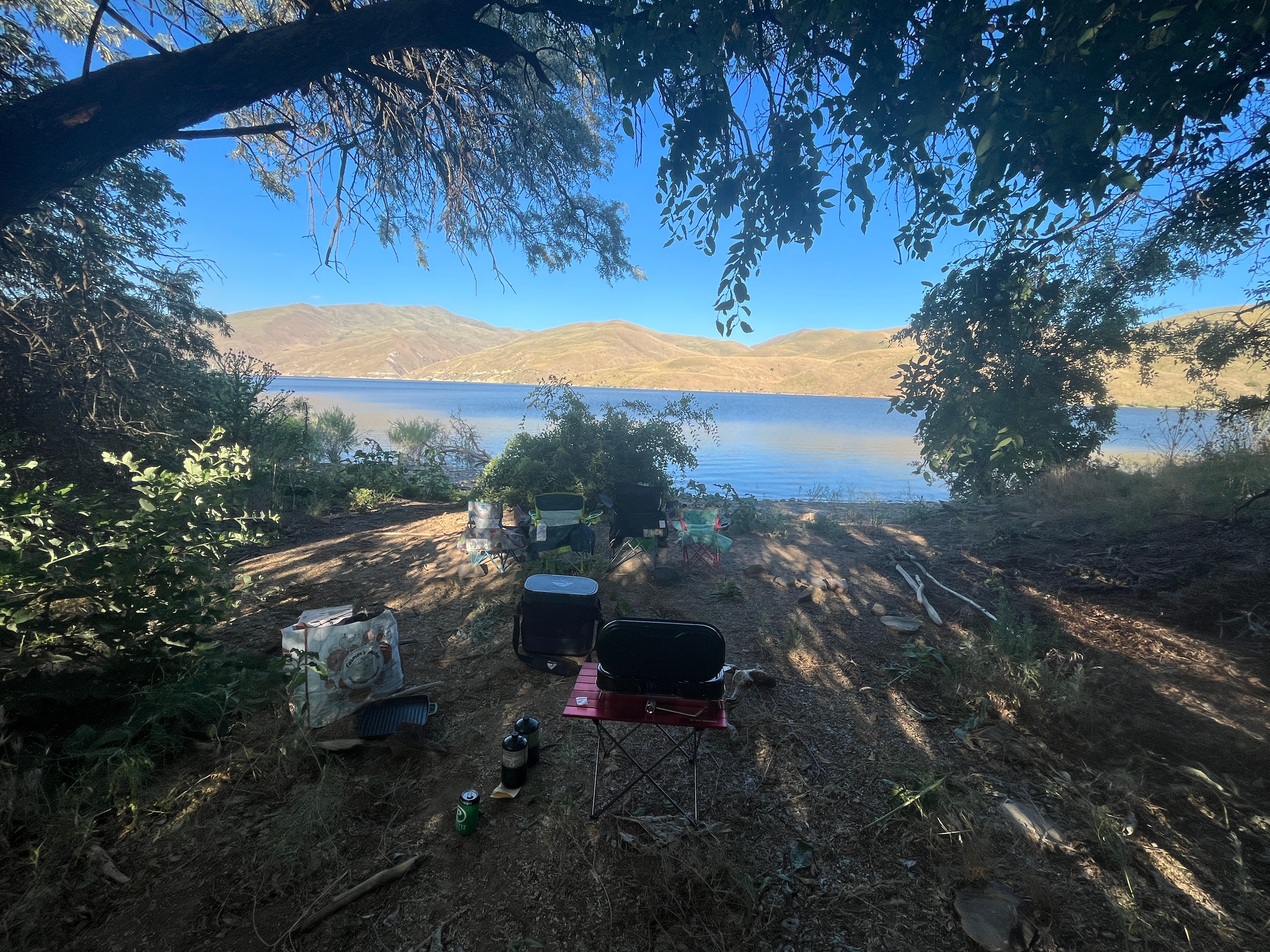 Waterfront cabin and camping