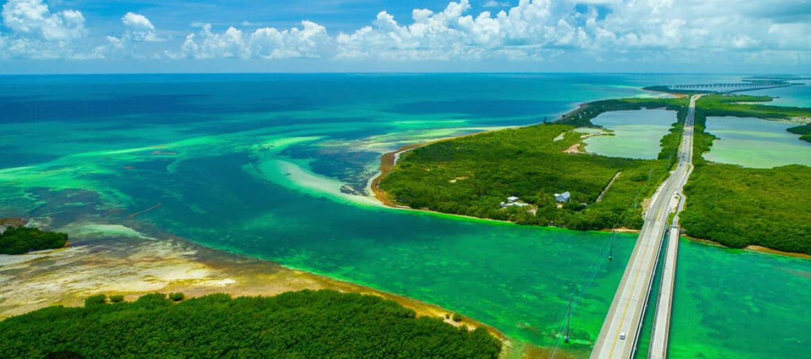 Florida Keys, 54 miles away.