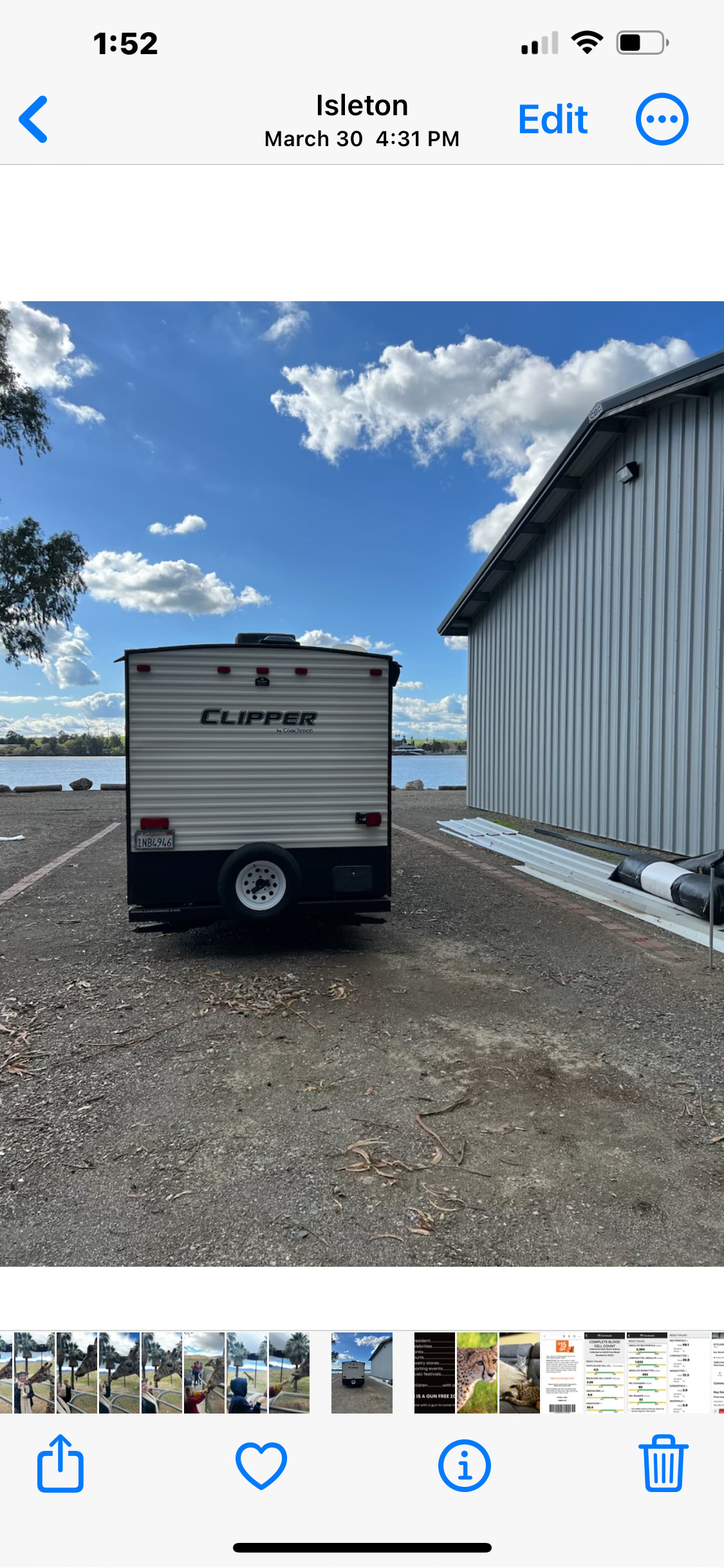 RV space with water, sewer and electric hookup and Picnic table at each site. 