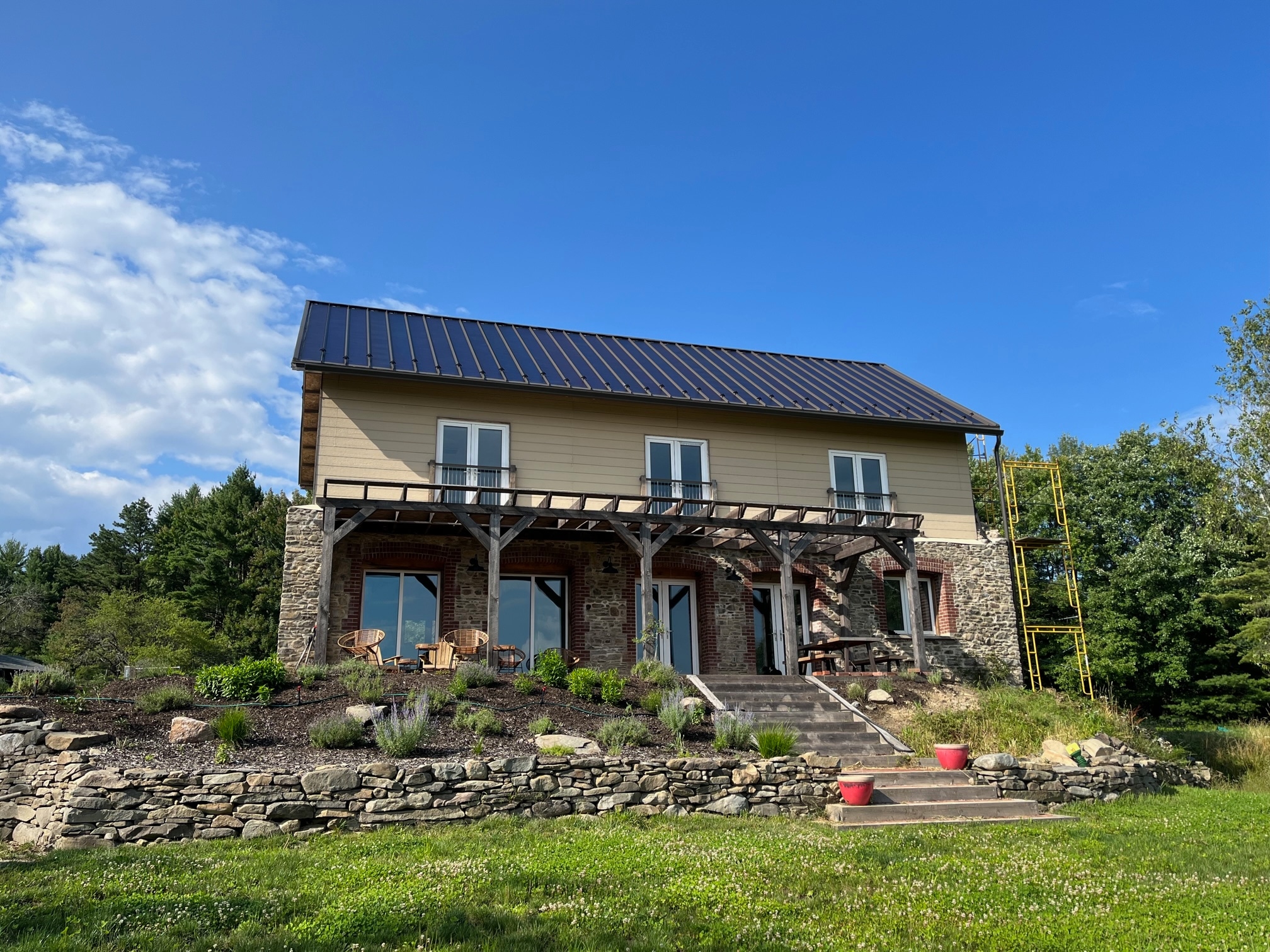 Rear view of house as you walk back from the campsites to your car.
