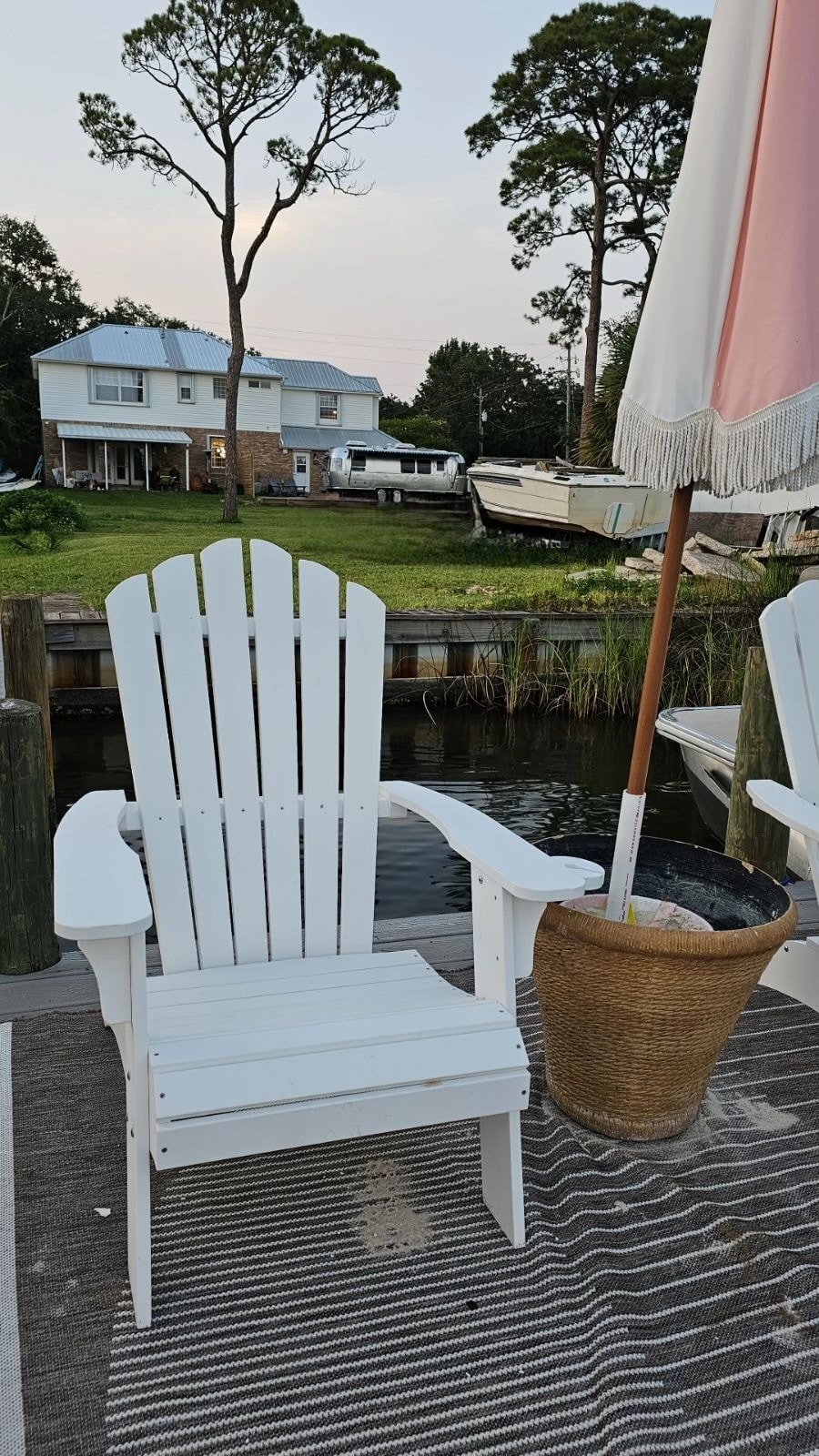 Looking at the house from the dock