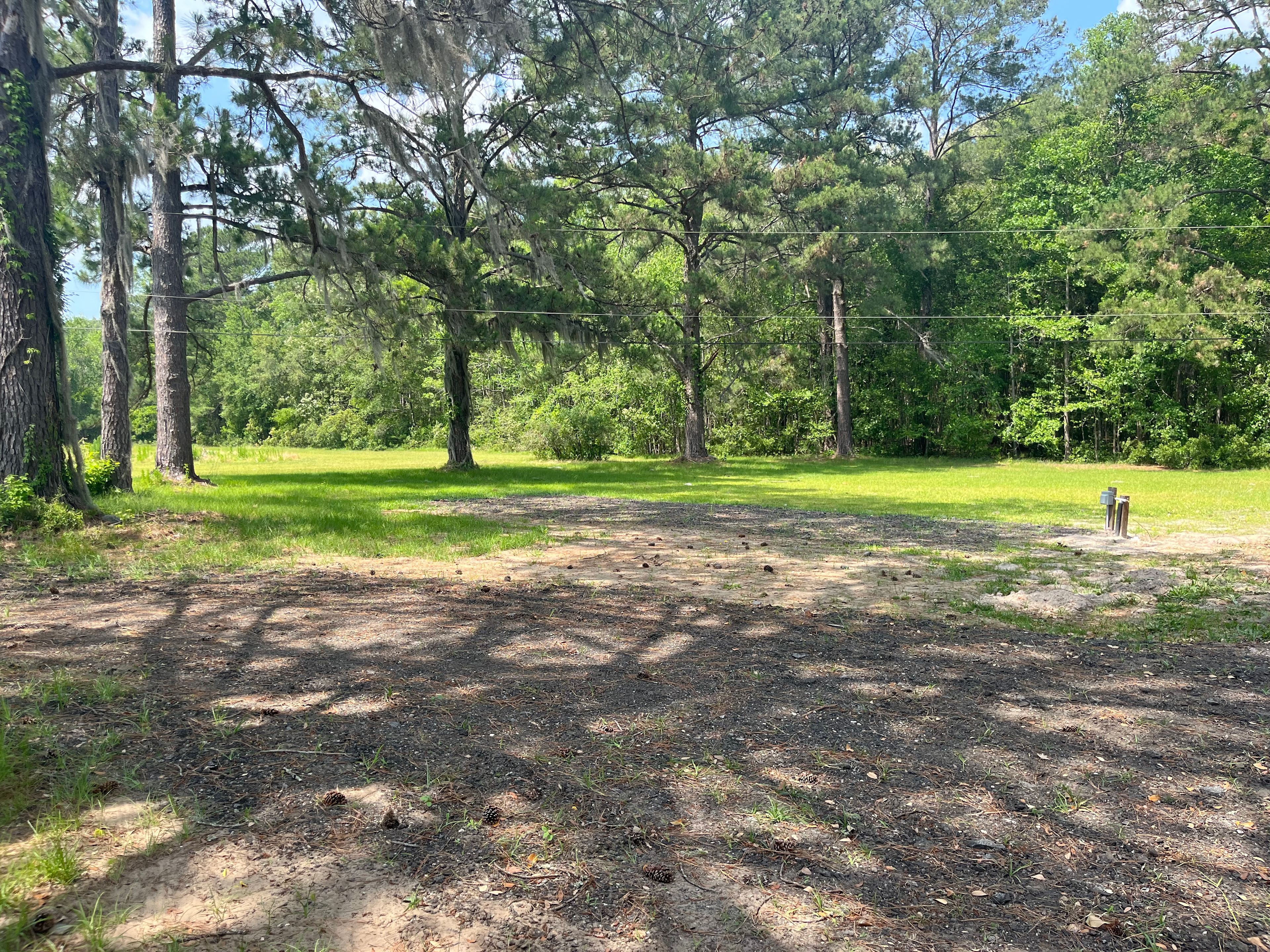 Shaded site with full hookups. 30 amp