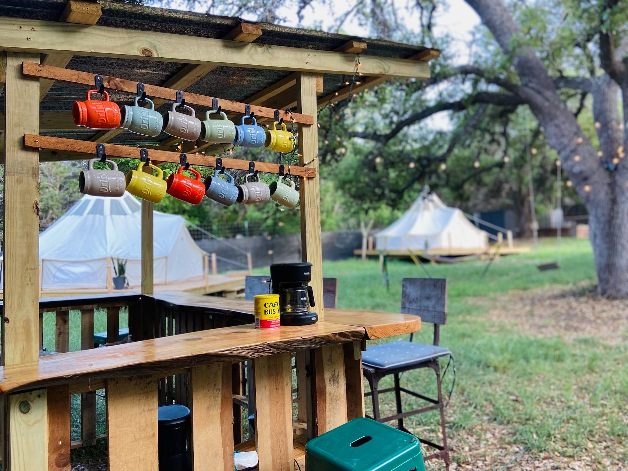 Coffee tastes better in the open country air! 