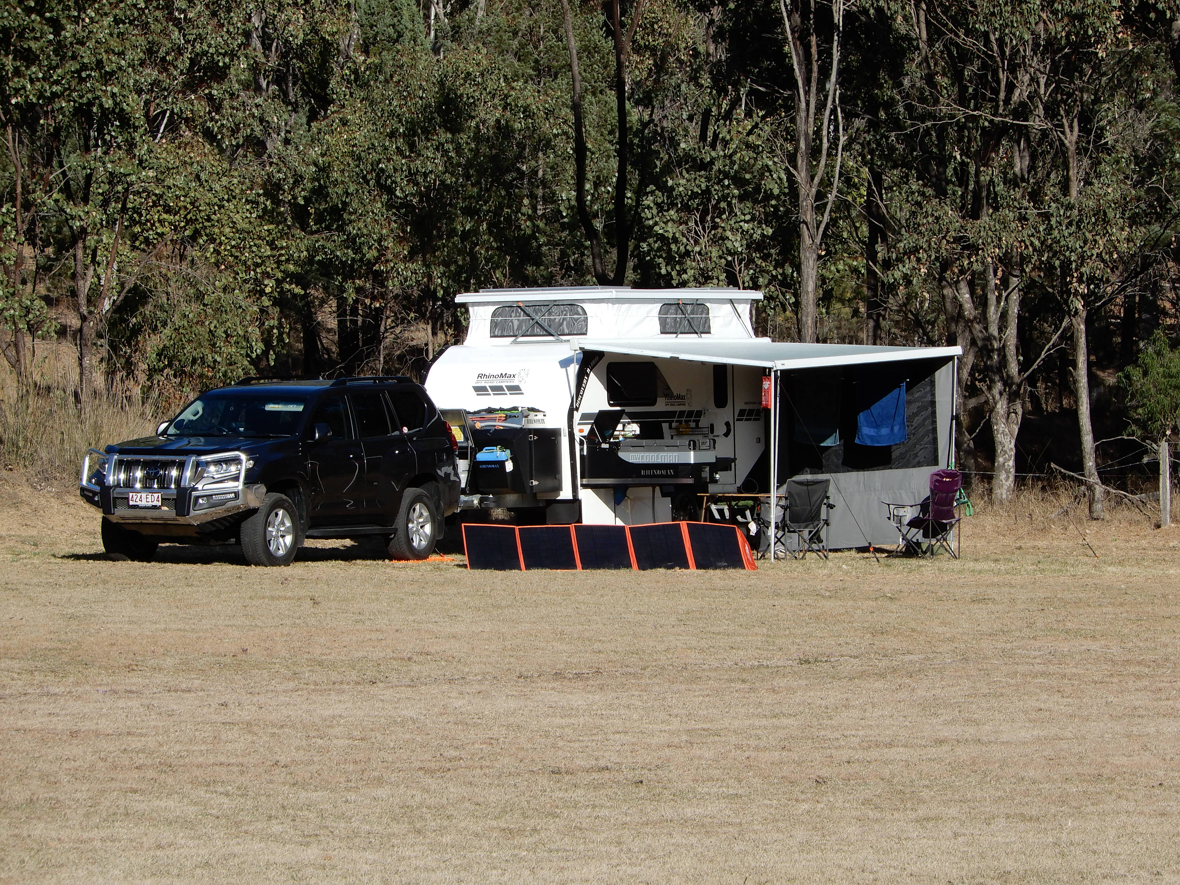 A Rhino in the wild on Site 19, this spot was sheltered from the wind a bit and got the sun for most of the day