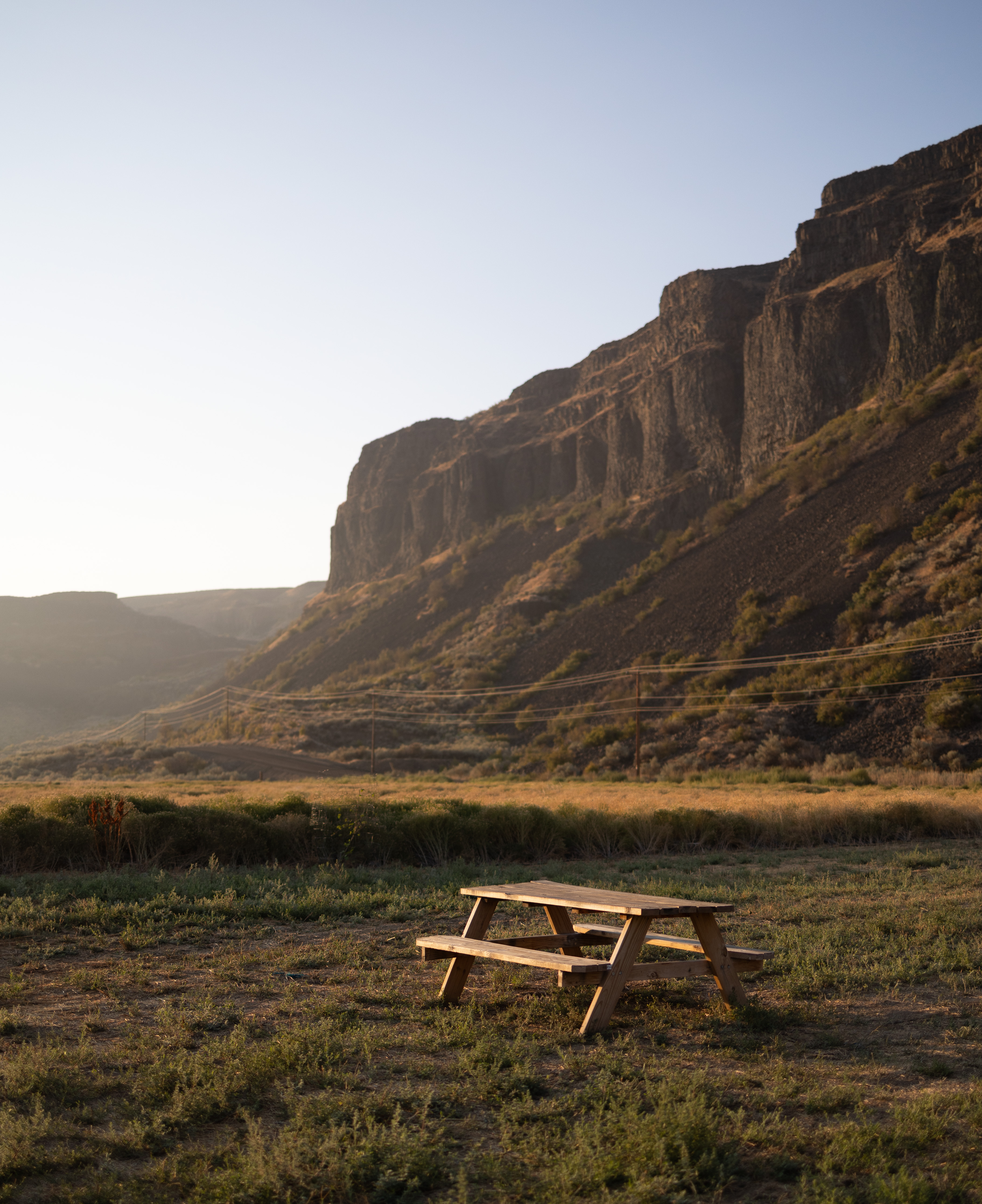Picnic tables available for those without their own table and chairs. 
