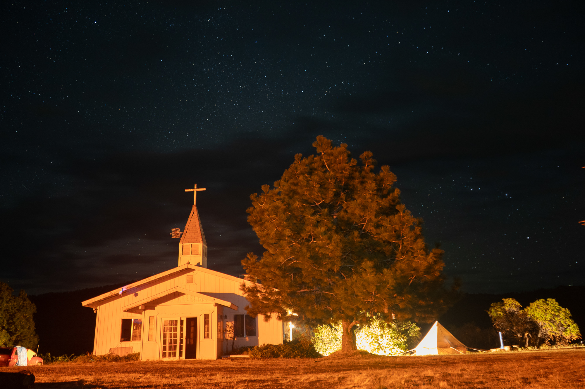 Stargazing at the Mountain Chapel Campground.