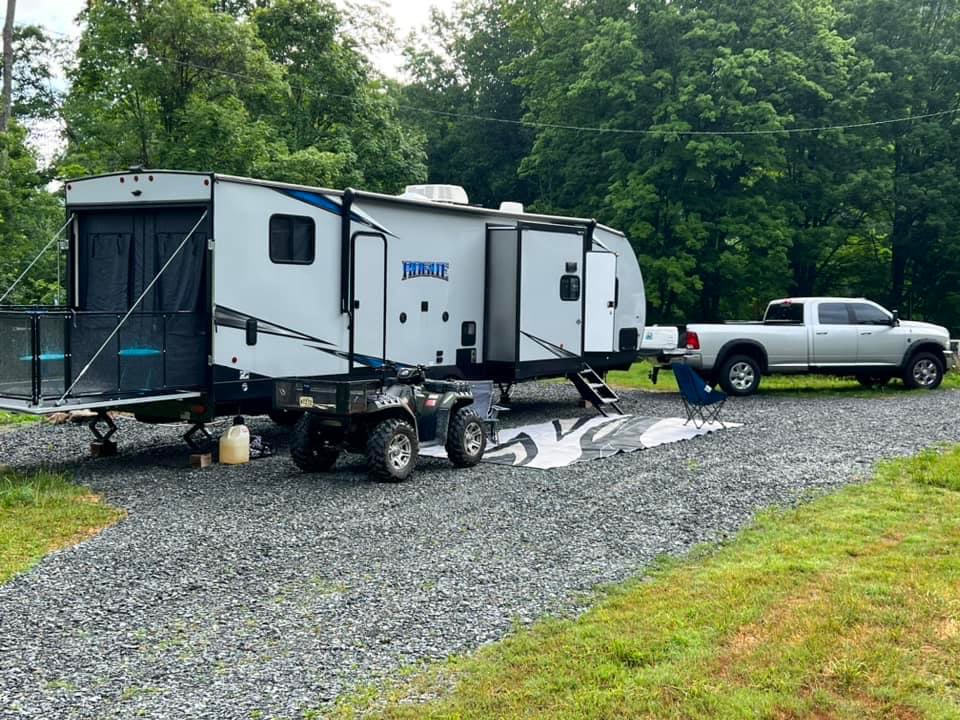  this is a 40 ft toy hauler in our site.
