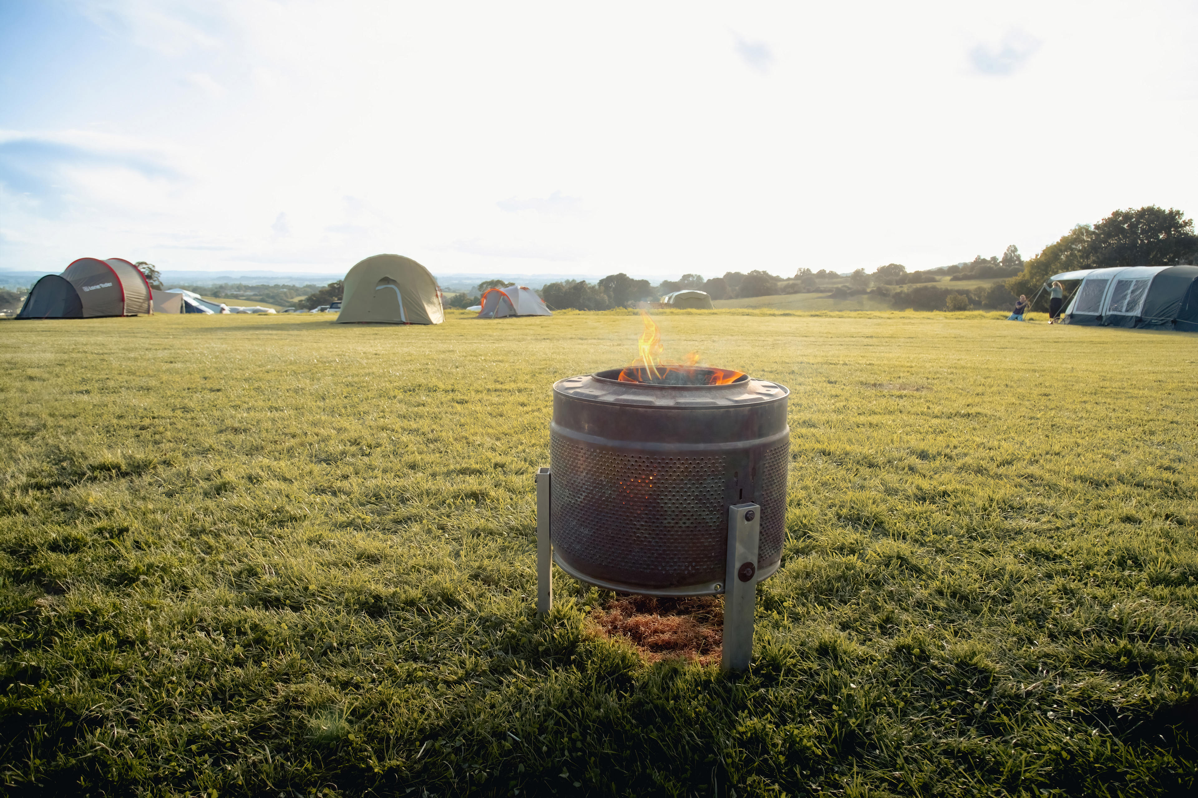 Holyrood Farm Campsite had options to hire a fire pit or set up your own grill for some outdoors cooking.