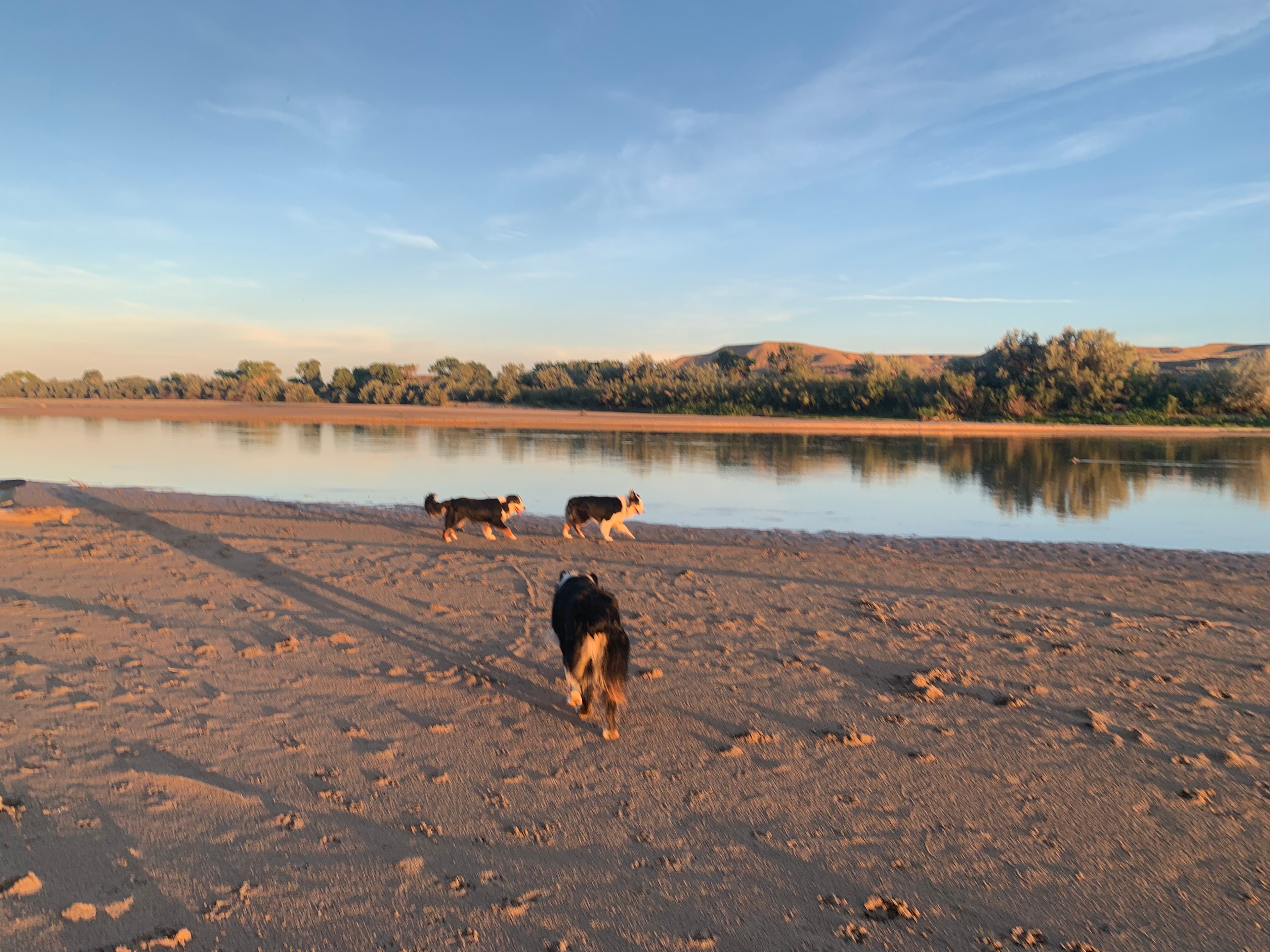 Sandy beaches on the Green River