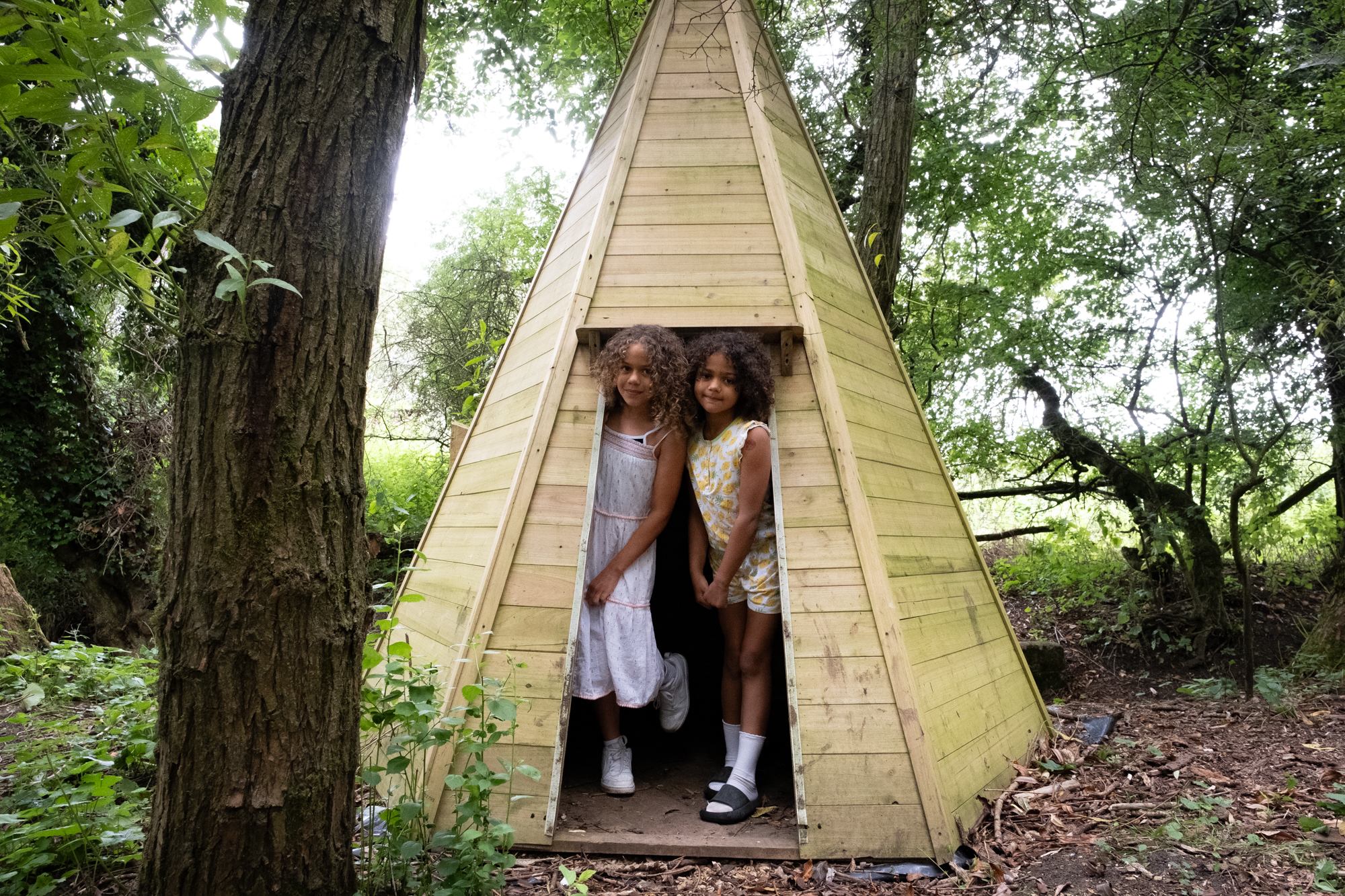Woodland camping and play area