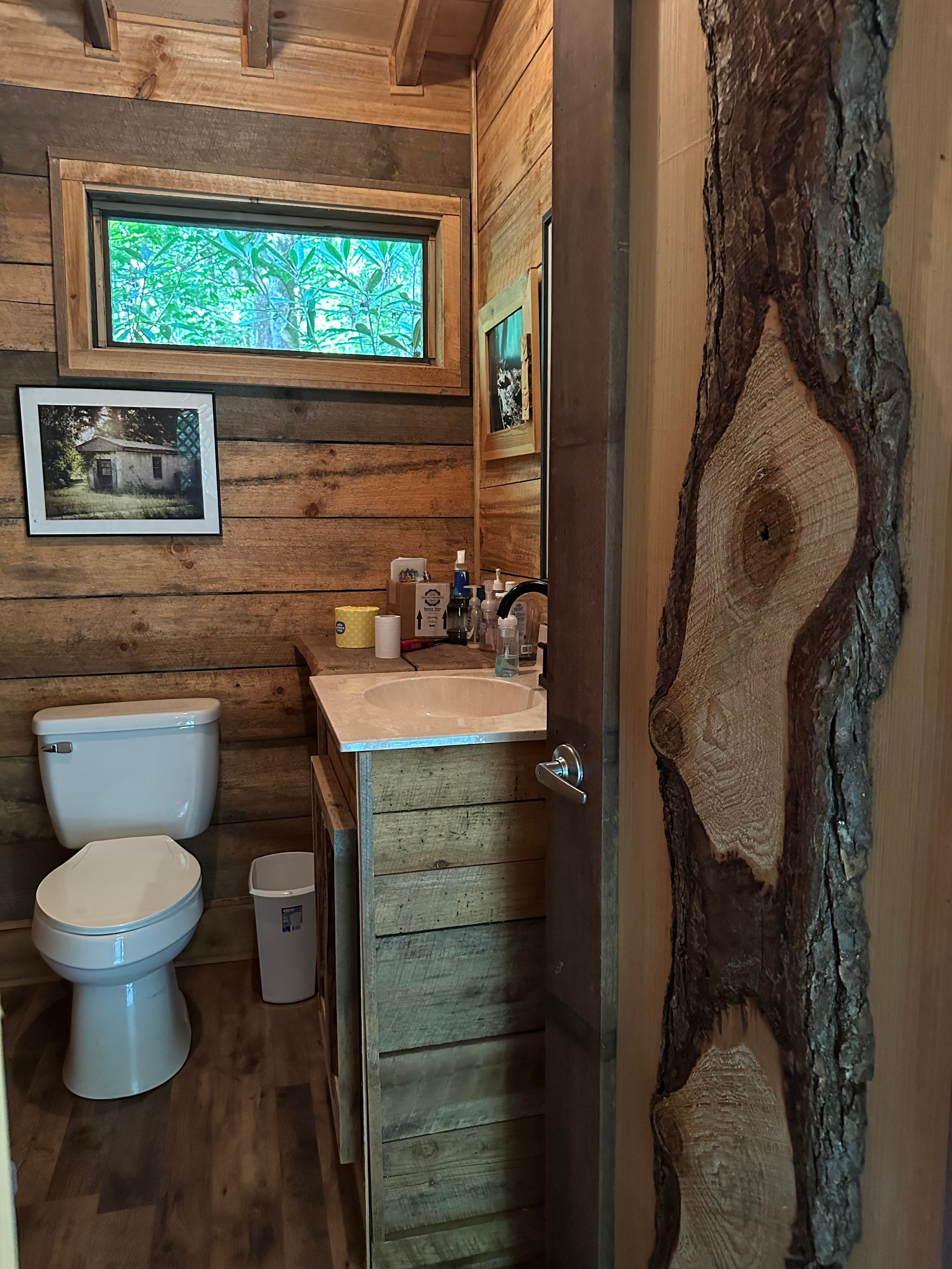 Separate door for sink and toilet 