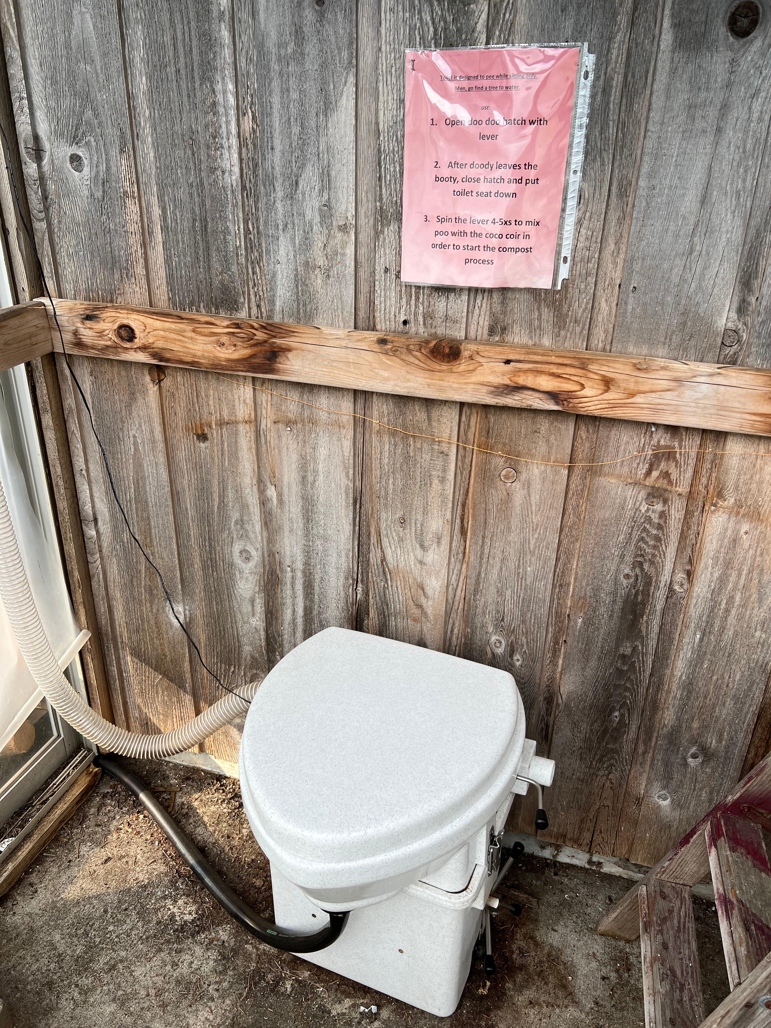 Compost toilet (better option vs. outhouse)