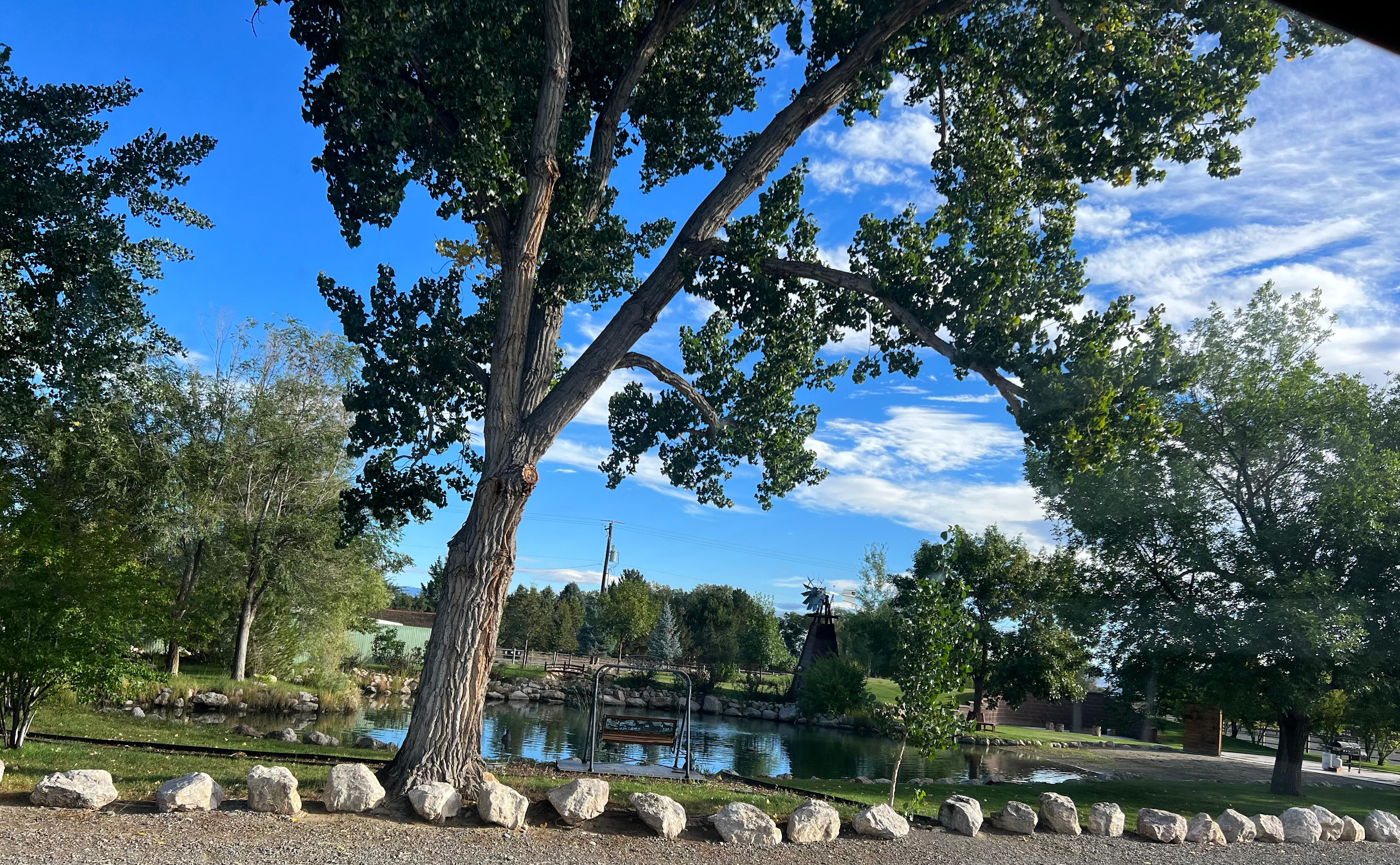 Beautiful view of the private pond.