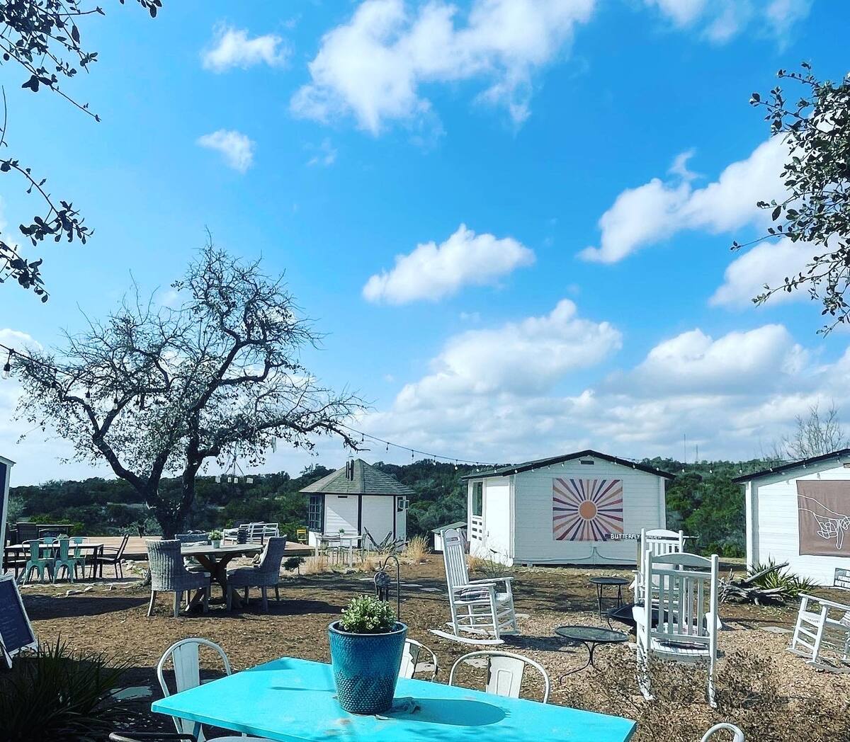 Community Hang Out Spaces near the entry.