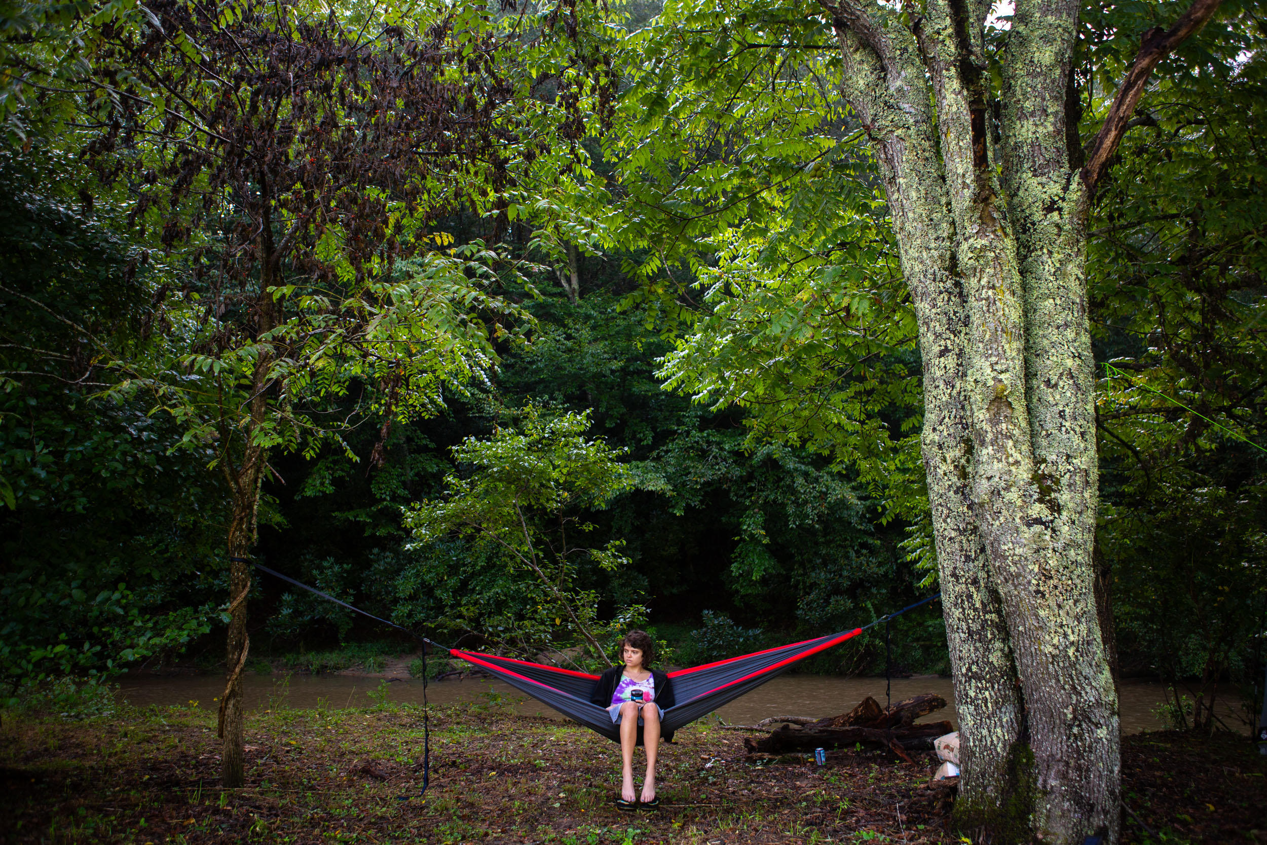 Perfect spot by the river to set up our hammock! I took the best nap there...