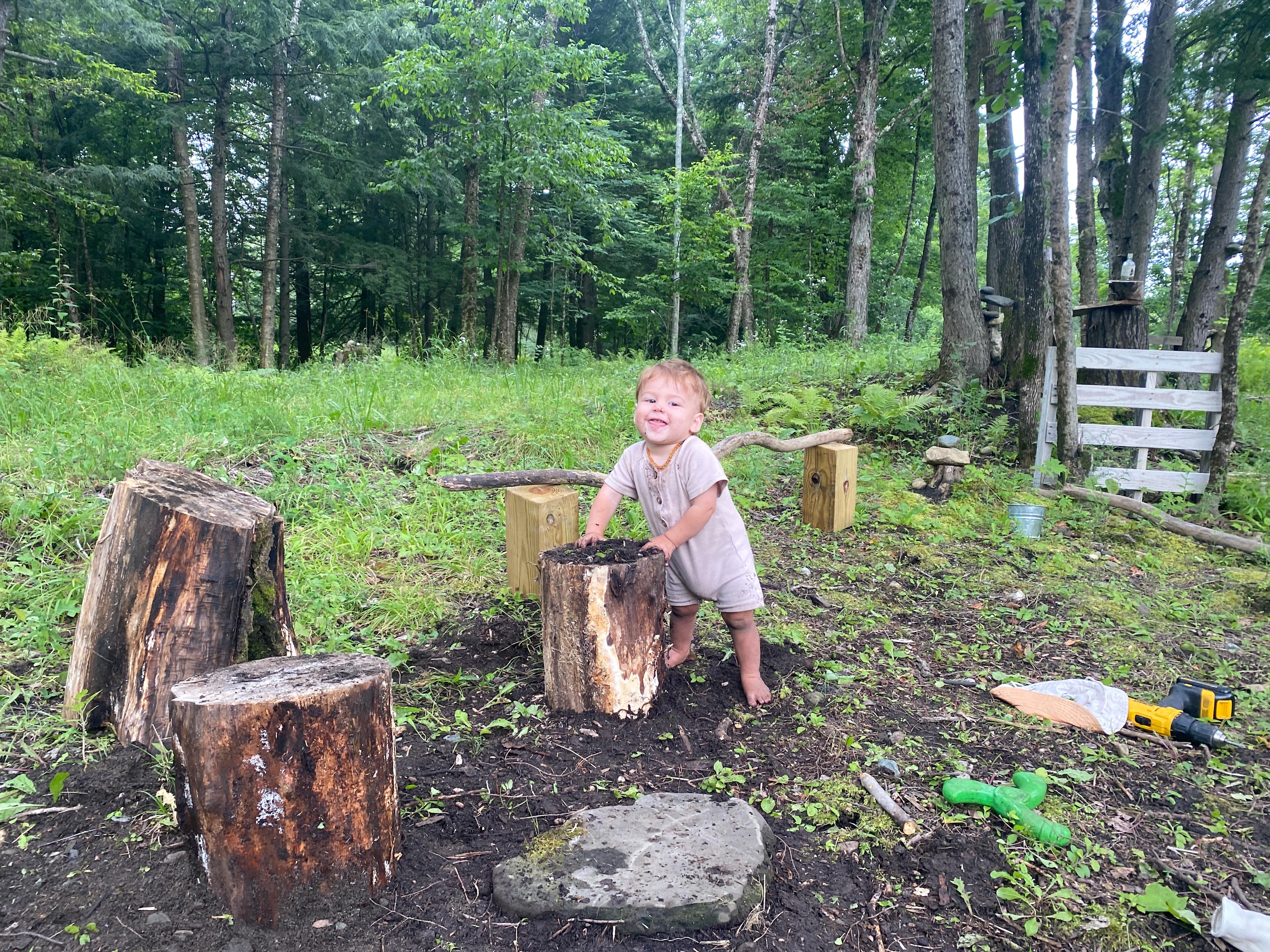 Little ones are welcome to play in our "Forest Kitchen" 
