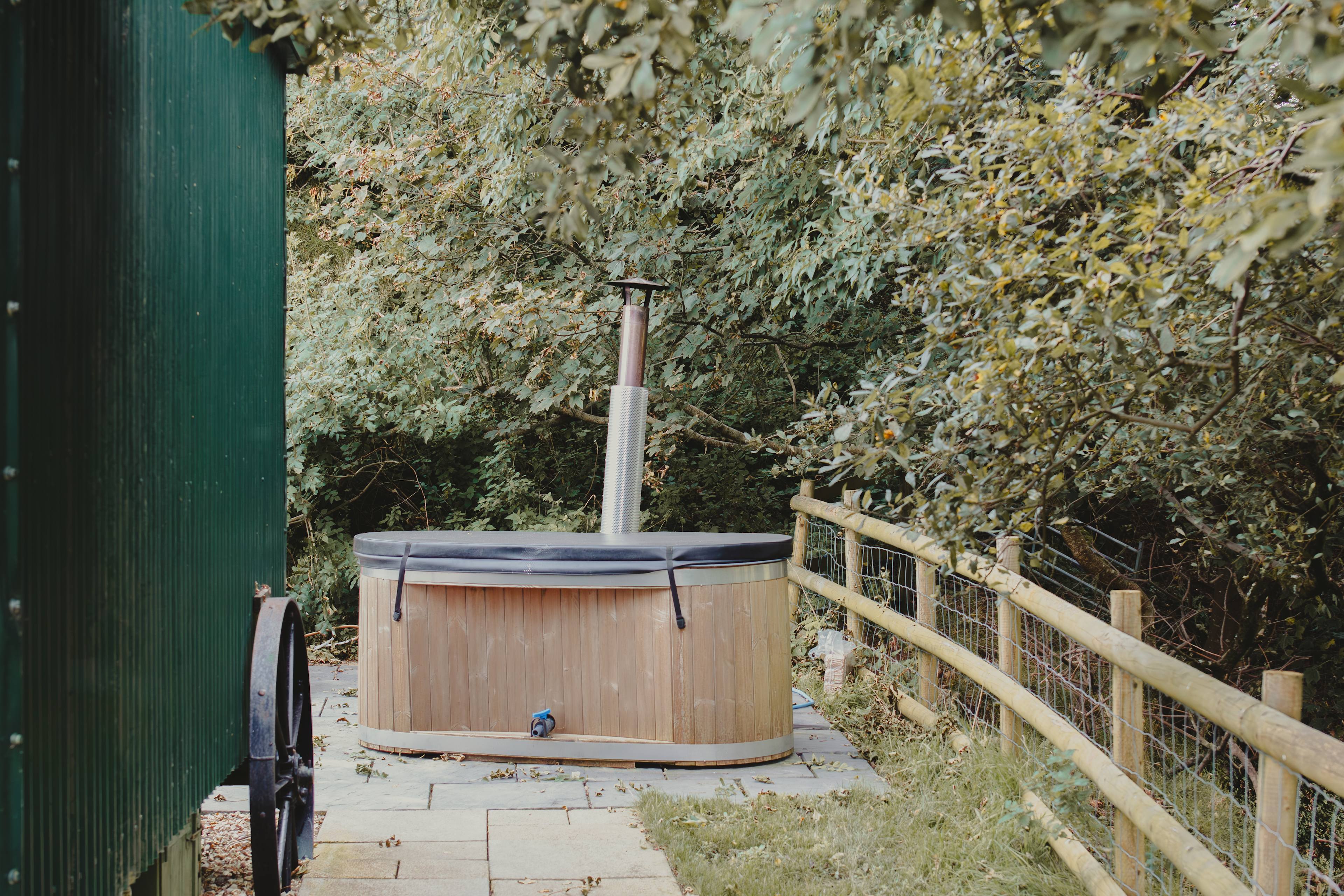 Wood-fired hot tub