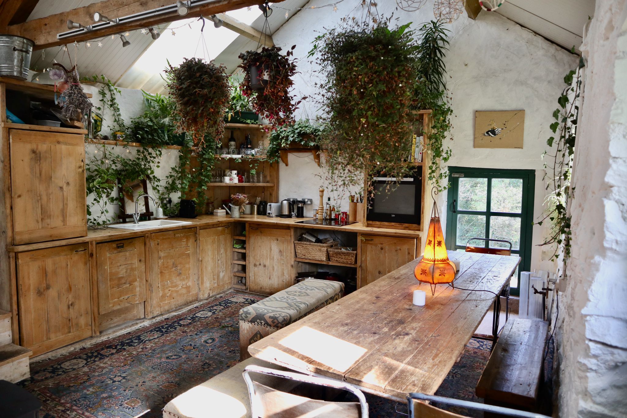 2 Luxury Hapus Yurts & Barn Kitchen