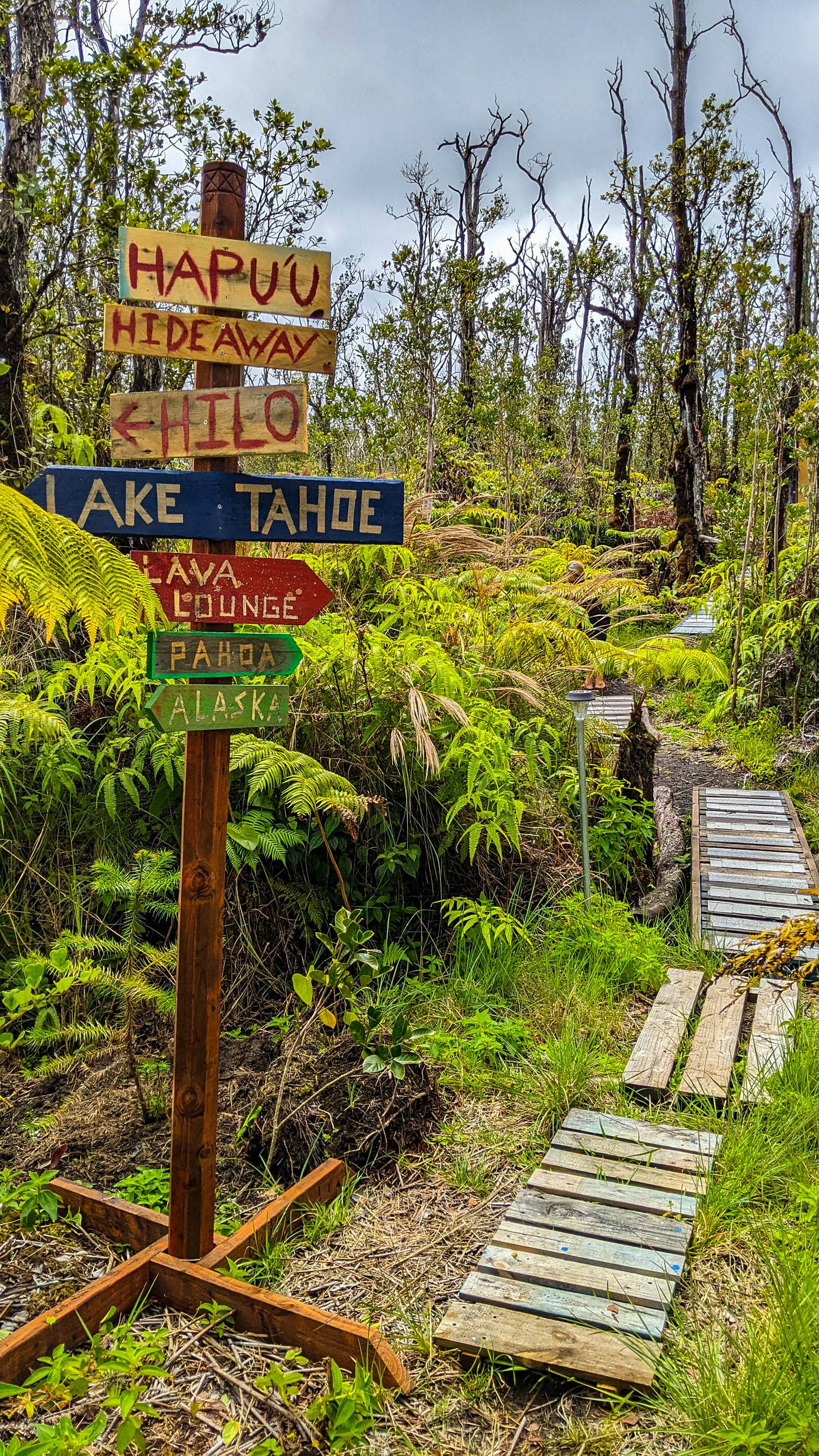 The pathway to the tent.