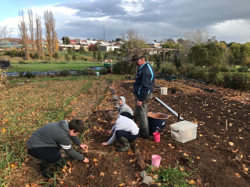 A great combo - camping and gardening. Particularly fun during harvest time!