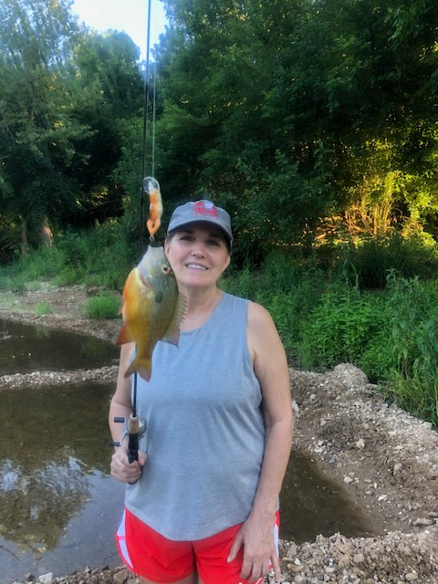 Fishing at the creek
