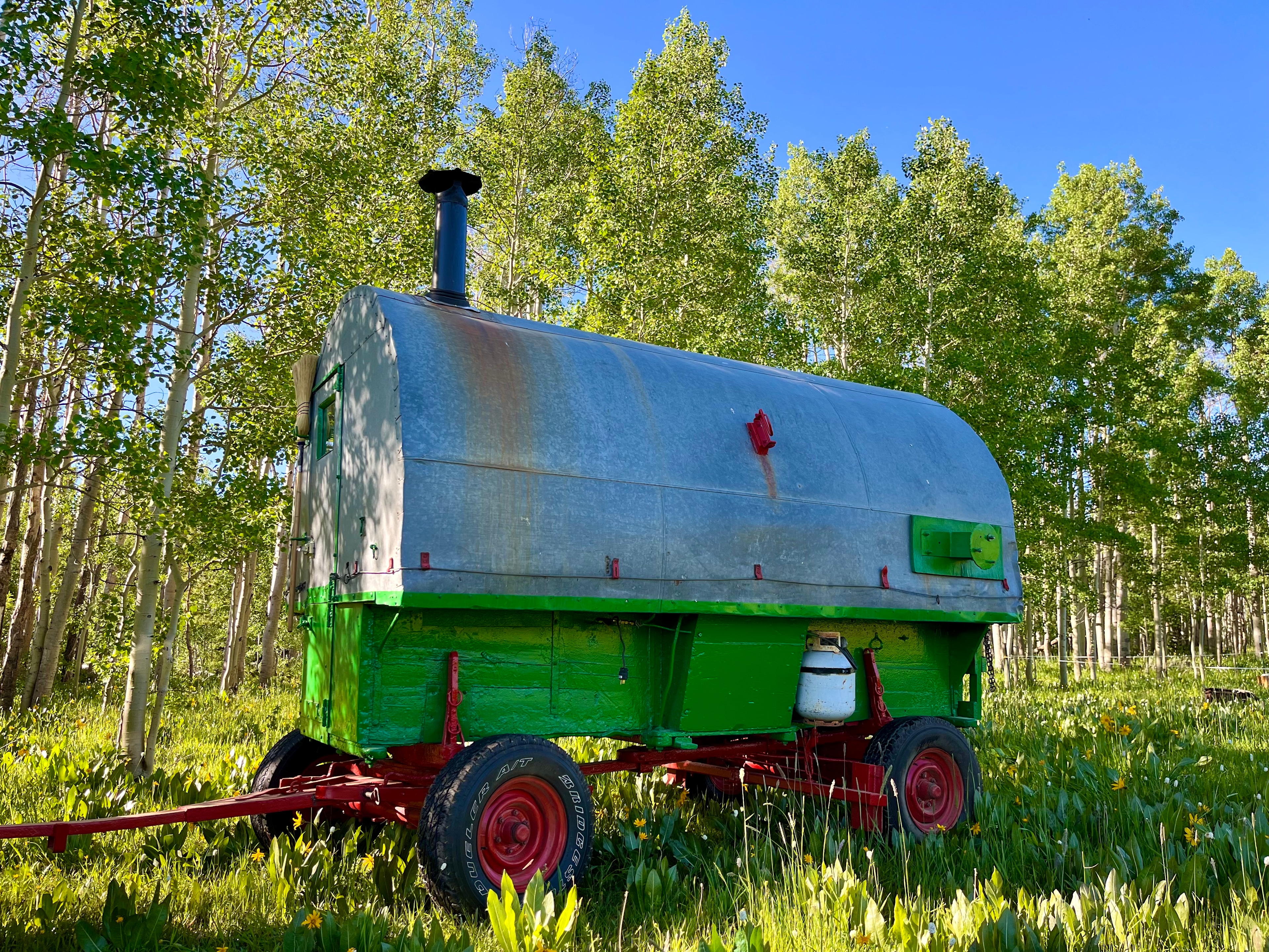 Outside of sheep wagon