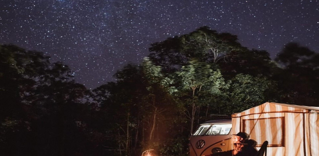 Stargazing under the firelight from Rileys Corner
