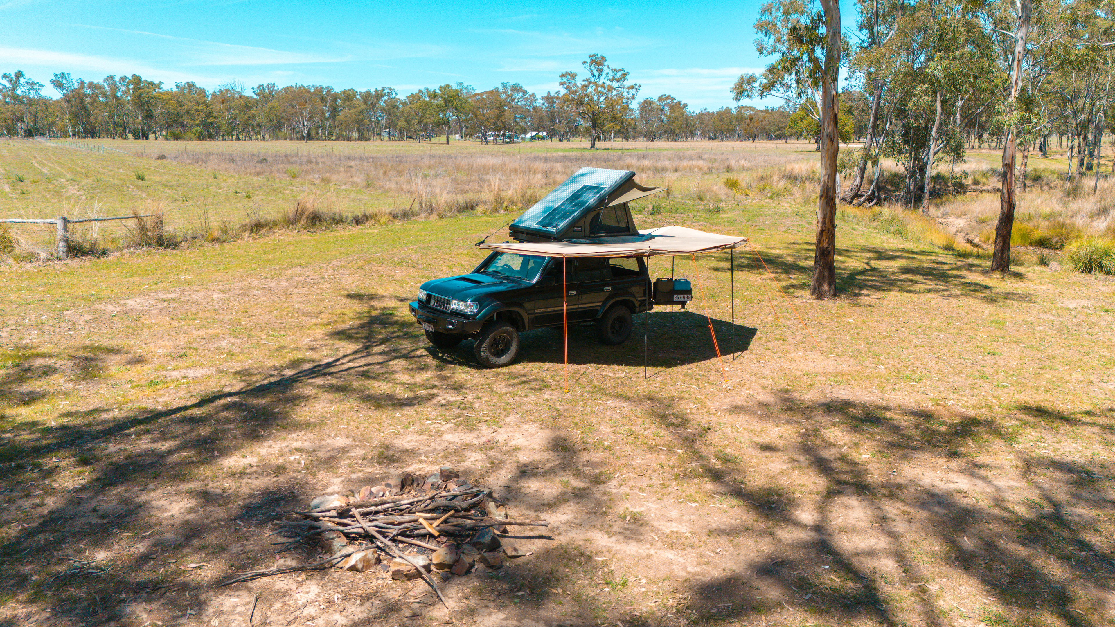 a great mix of open space and shaded trees at the Overflow