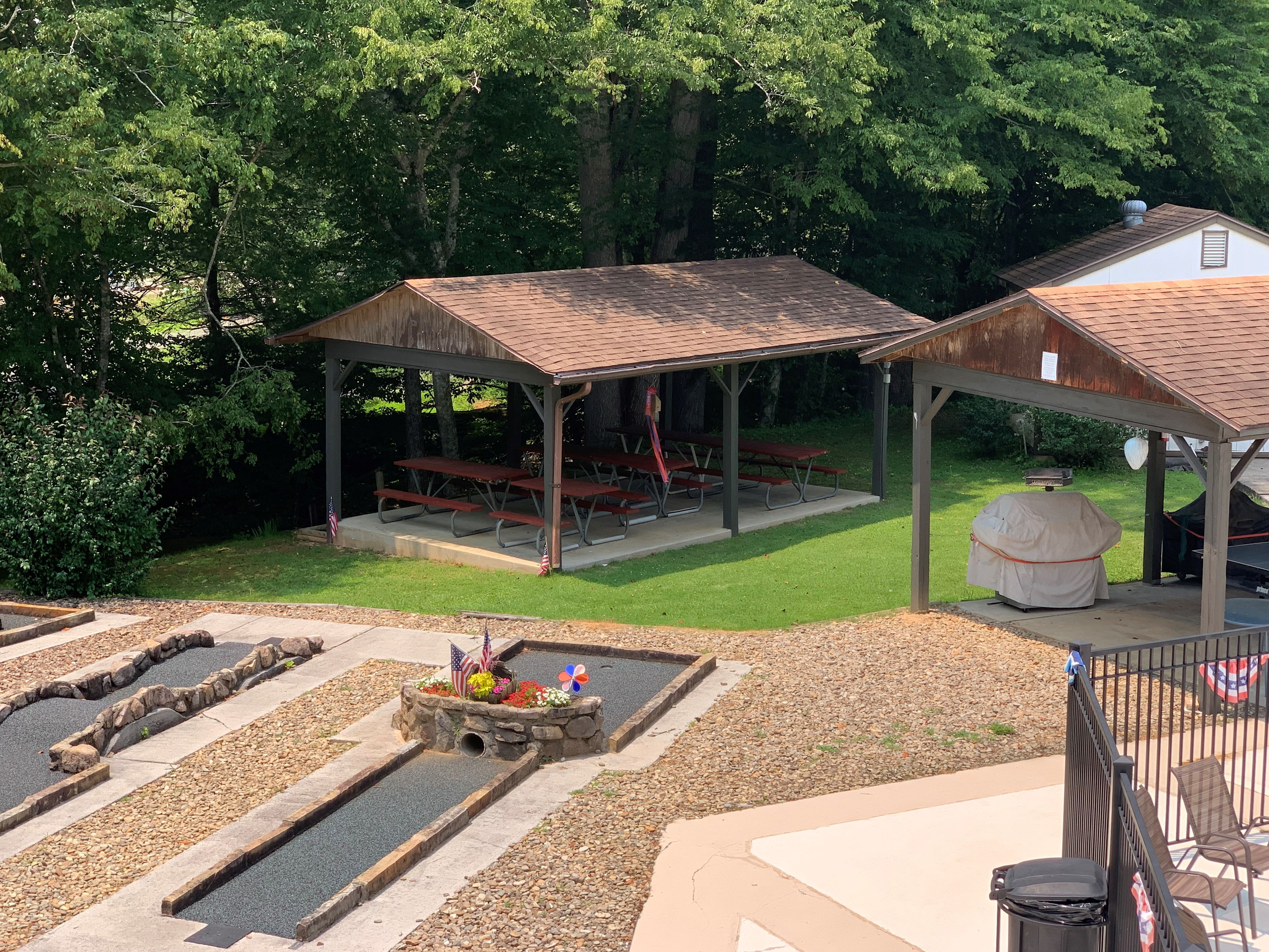 Mini golf with creekside picnic area