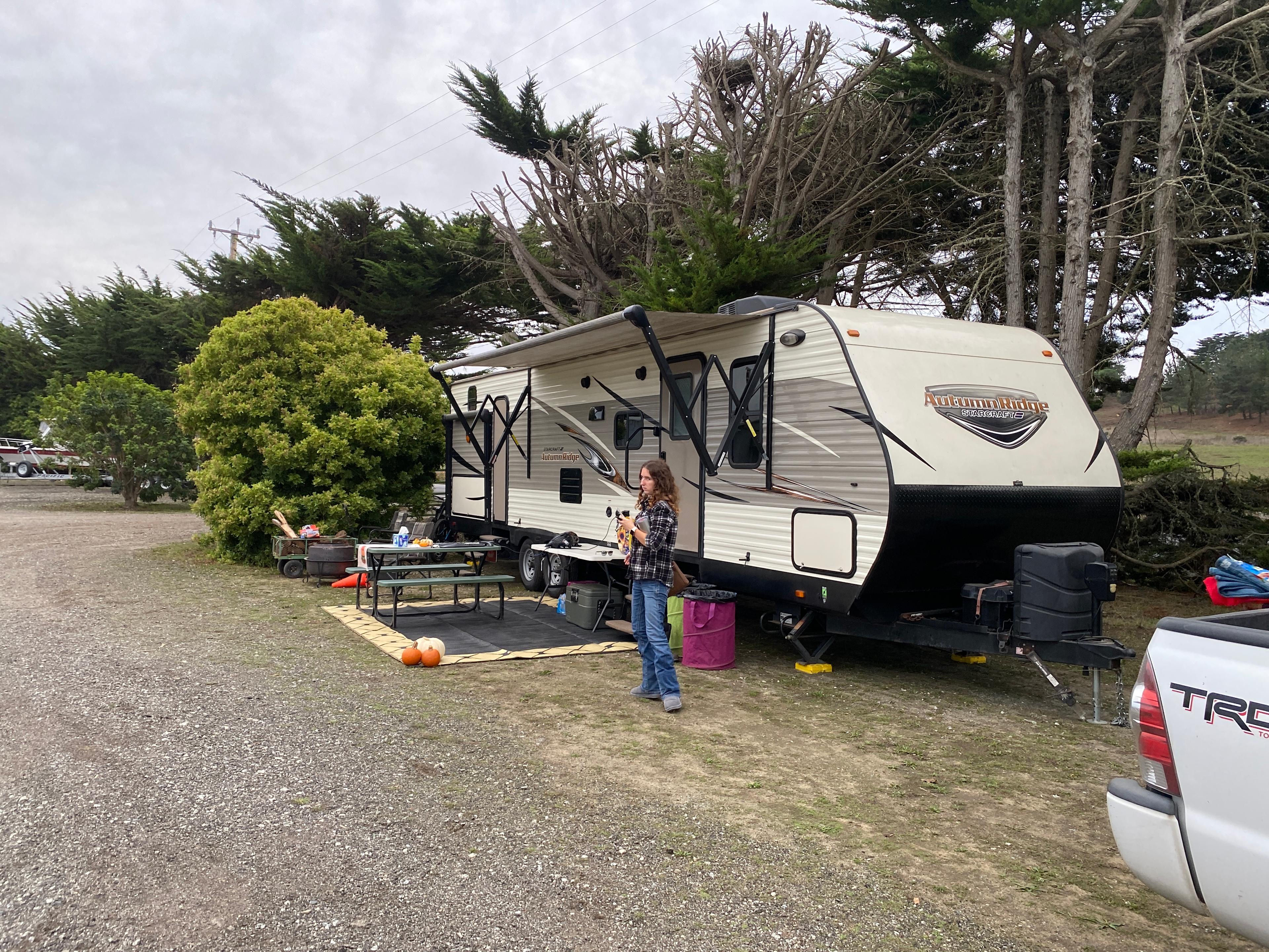 The site accommodated our big trailer. 