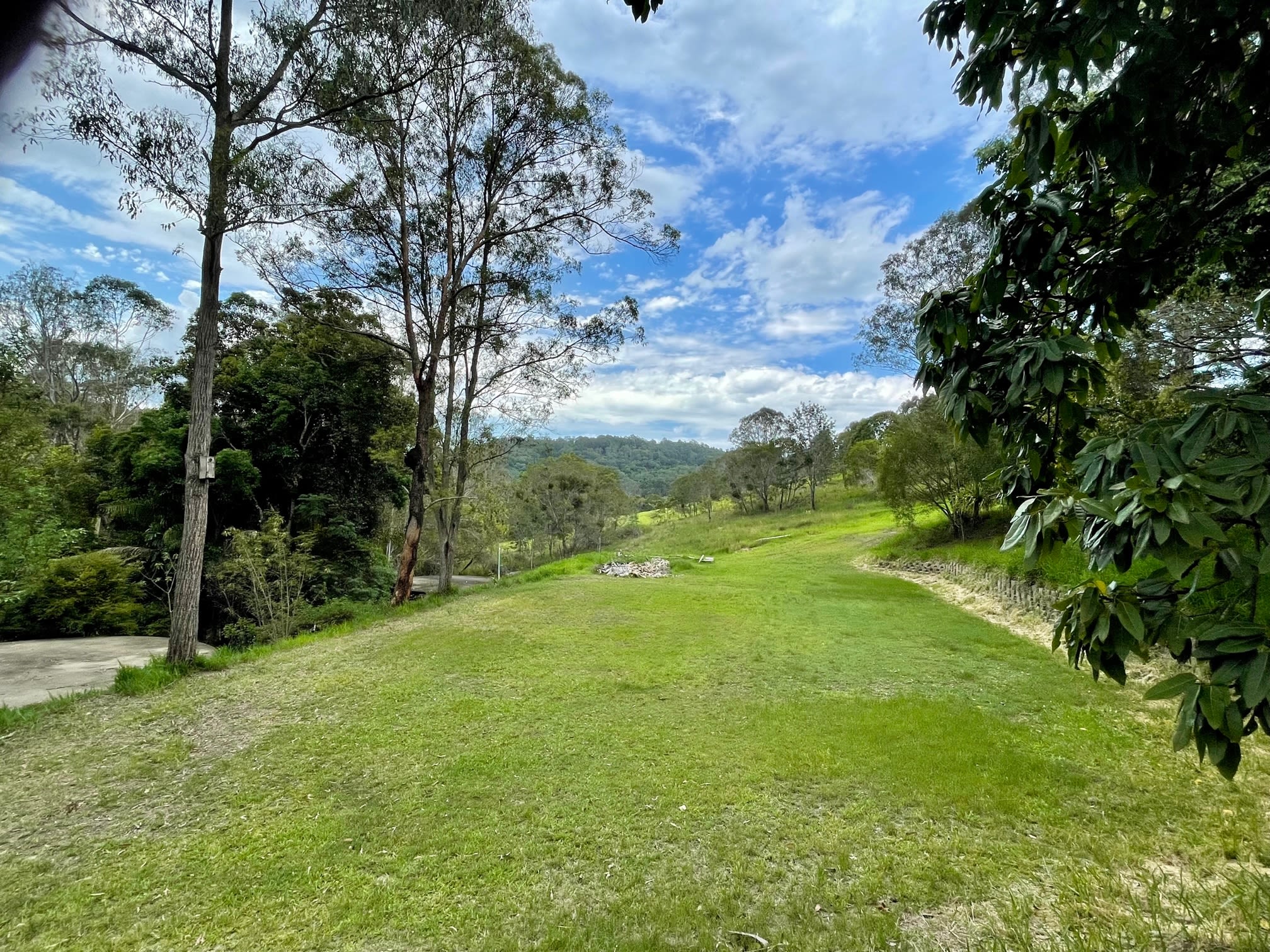 The lovely flat camping ground.  