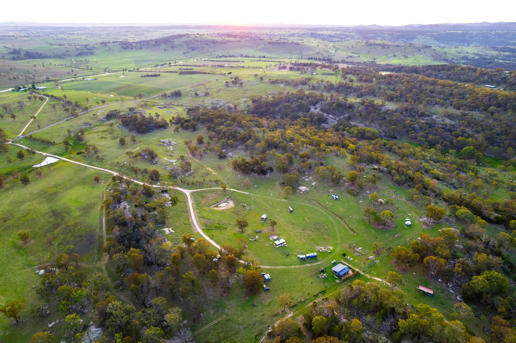 Birds eye view of the property