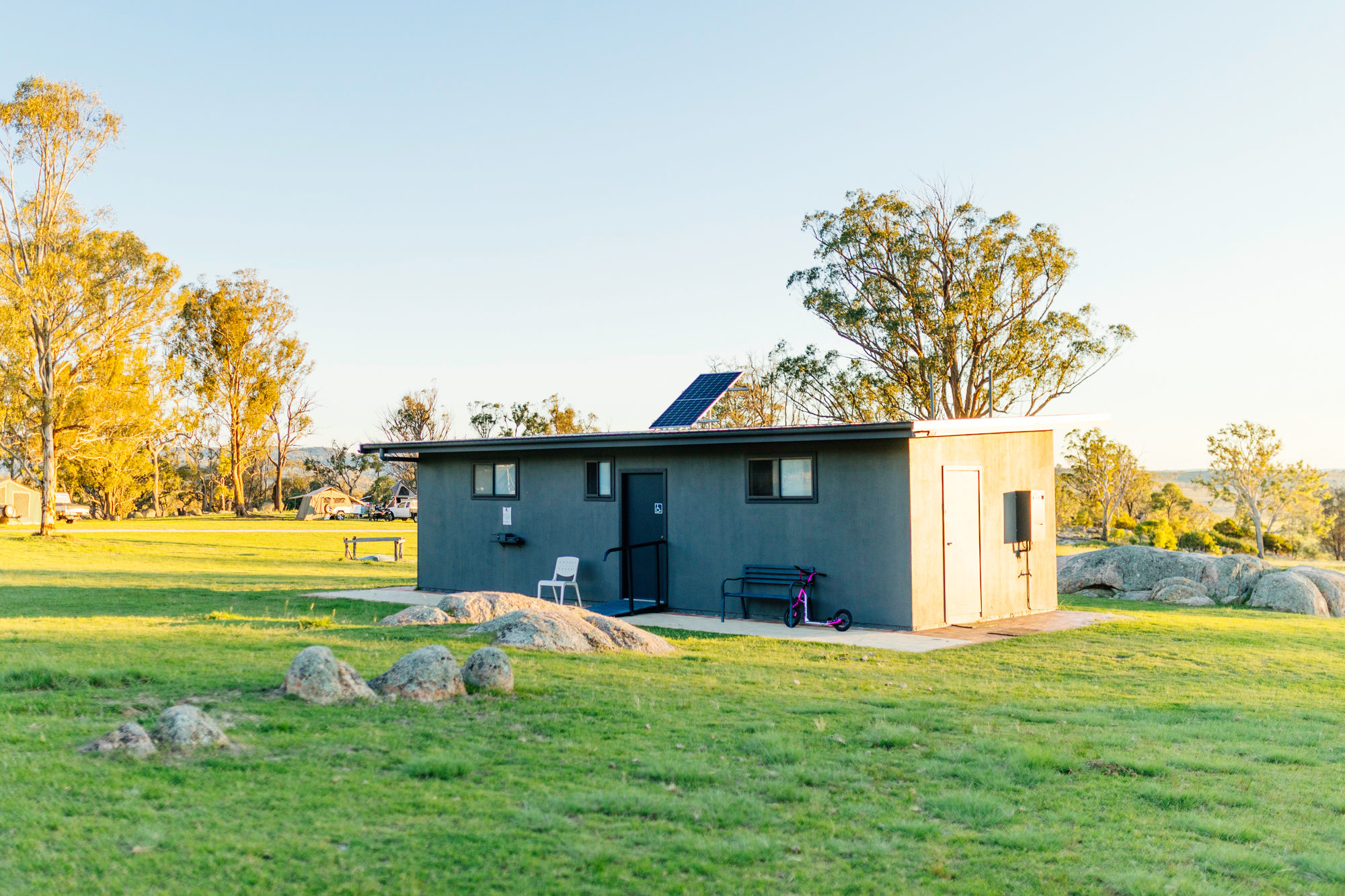 Camp toilet/shower facilities