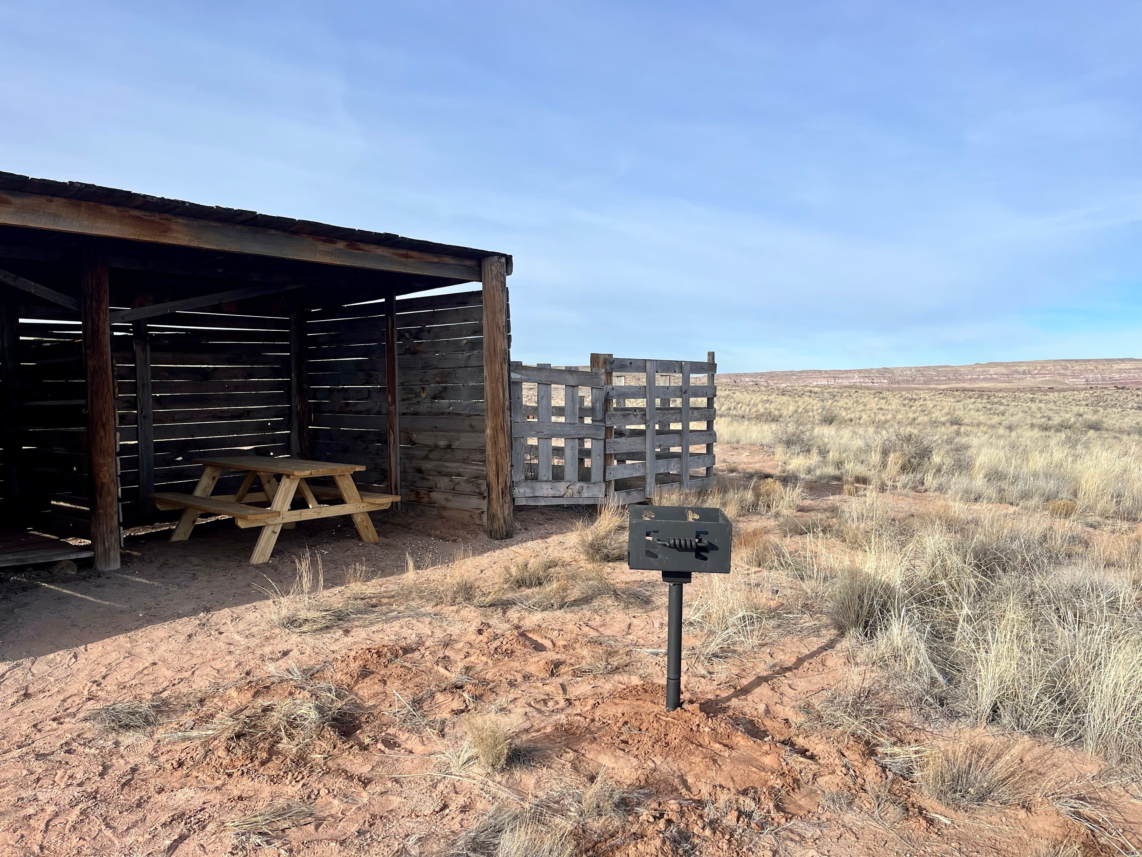 Grill and picnic at the historic corral just a few feet from the cabin. 