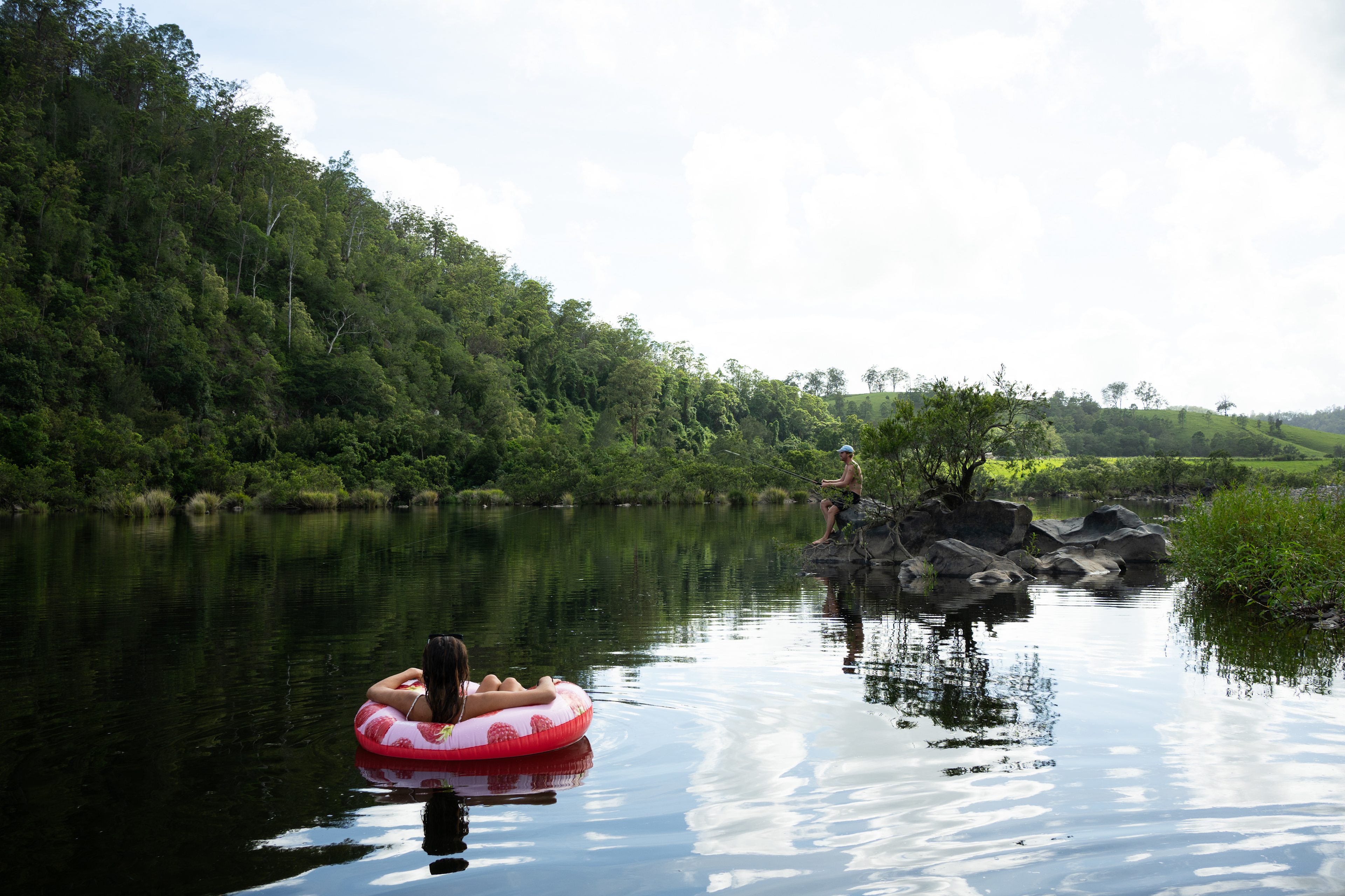 Enjoy the mornings with a fresh swim and wetting a line.