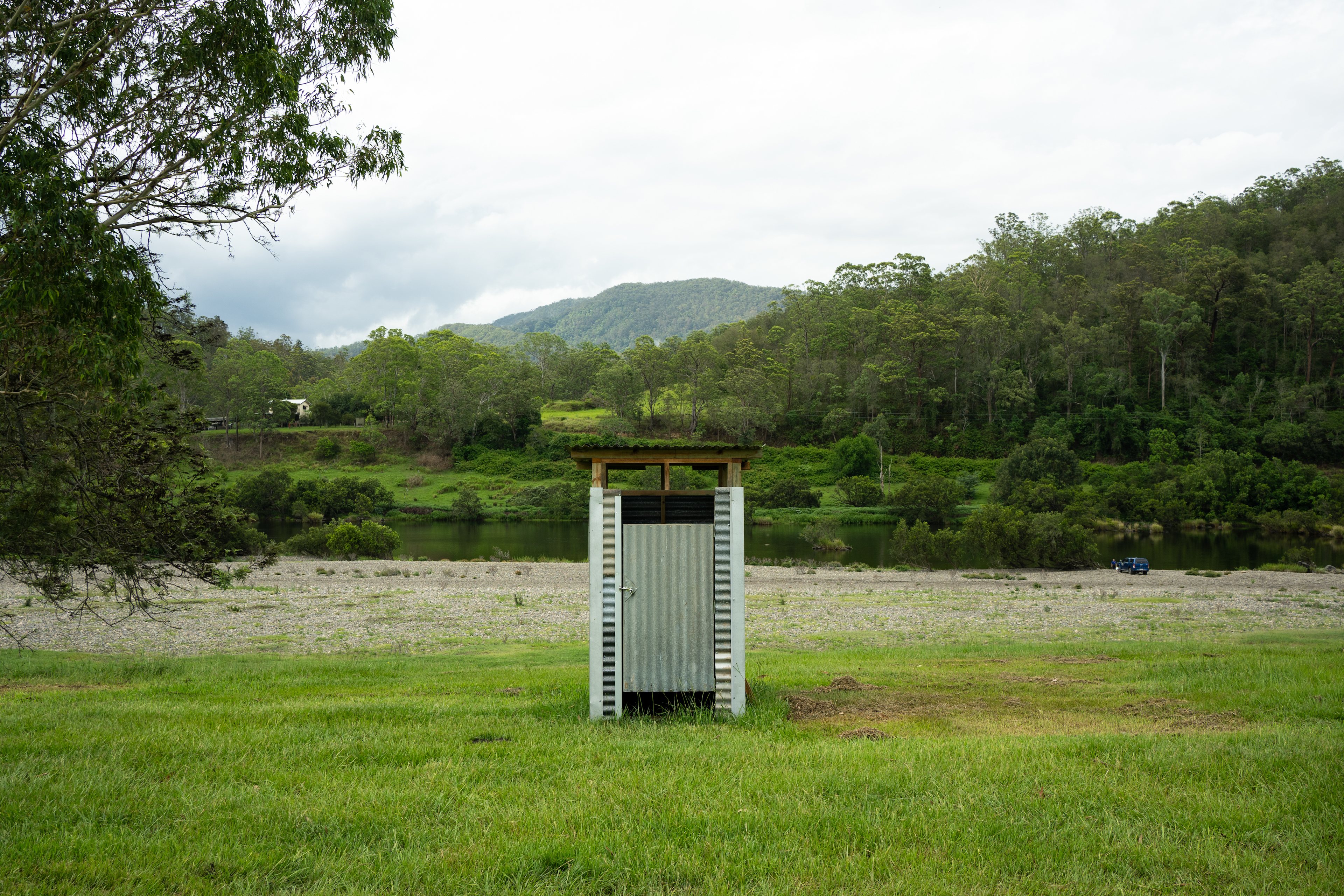 Eco friendly pit toilets are available.