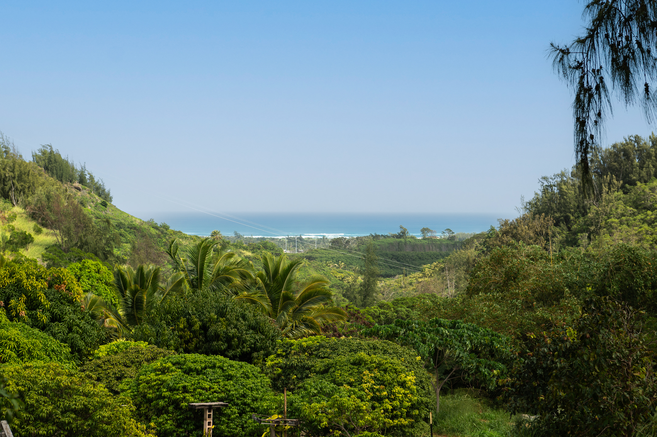 view of the ocean off in the distance