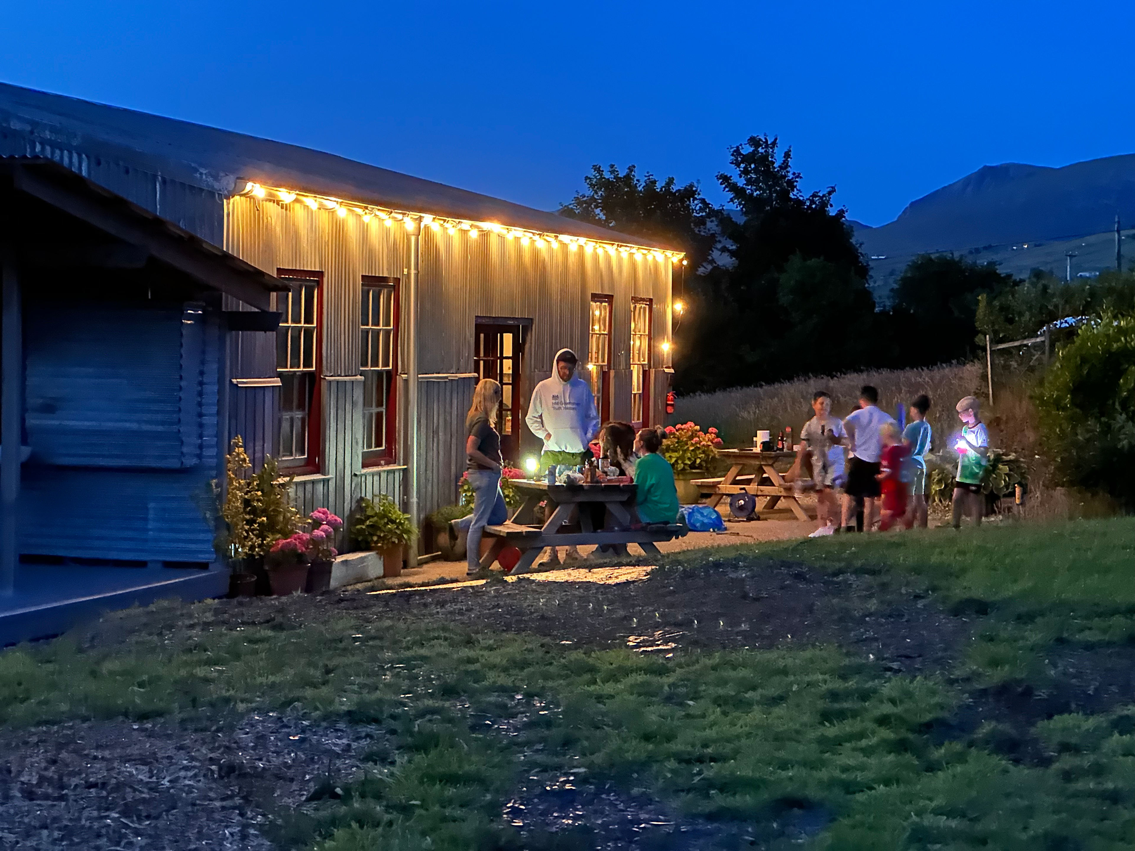 Our campers enjoying a warm summer evening!