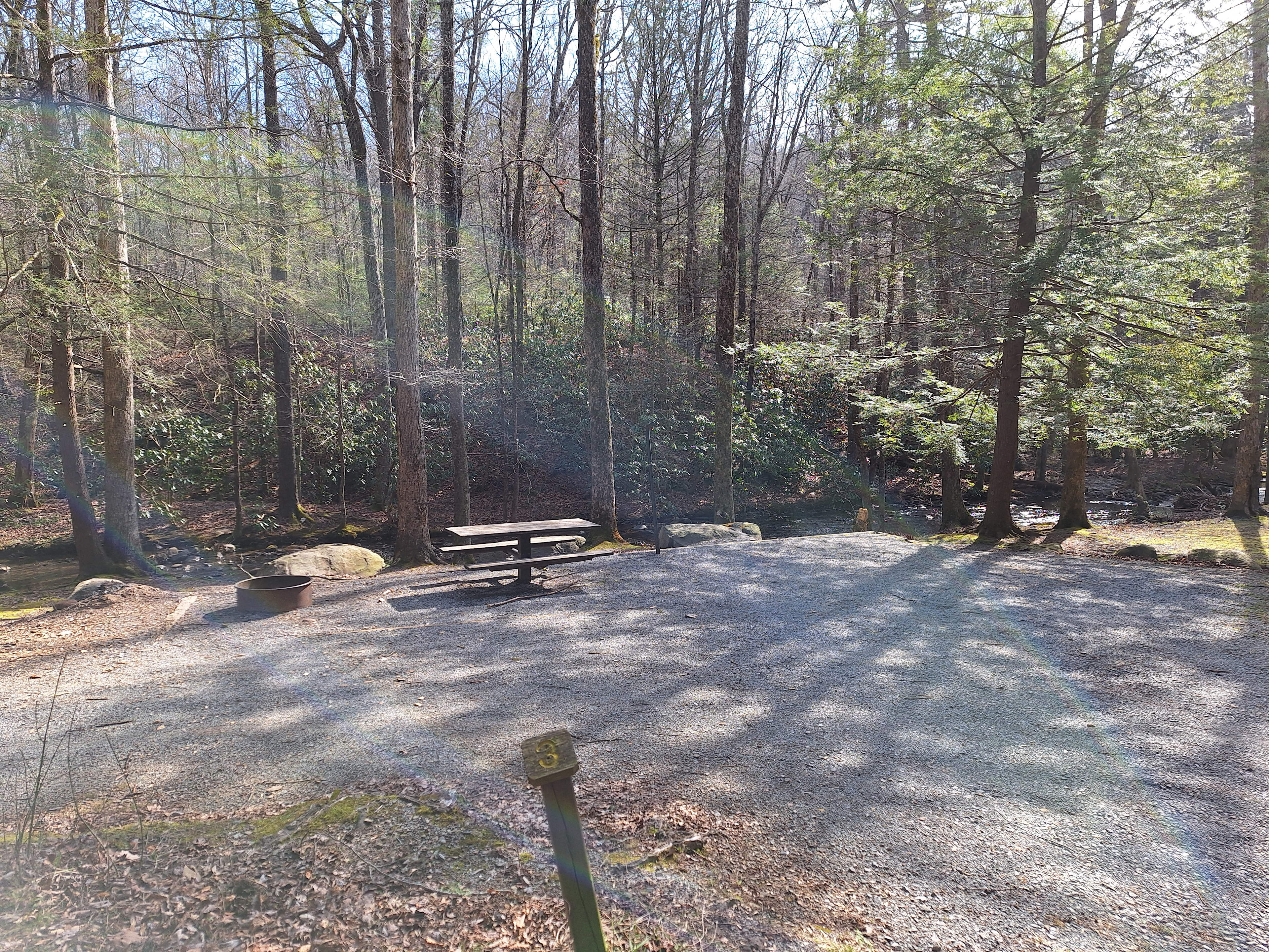 Two of the campsites