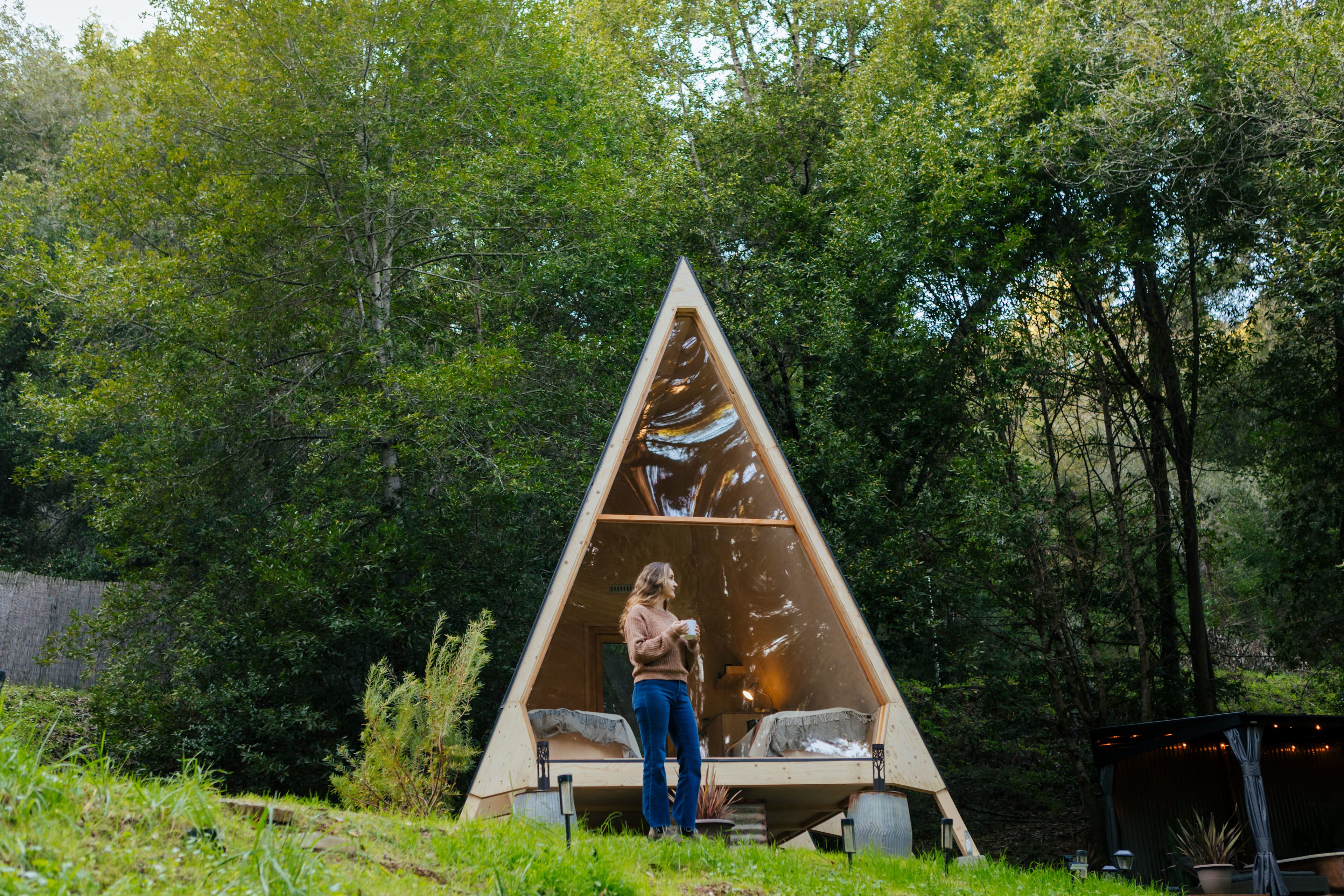 Enjoying some warm tea and pure quiet in nature. 