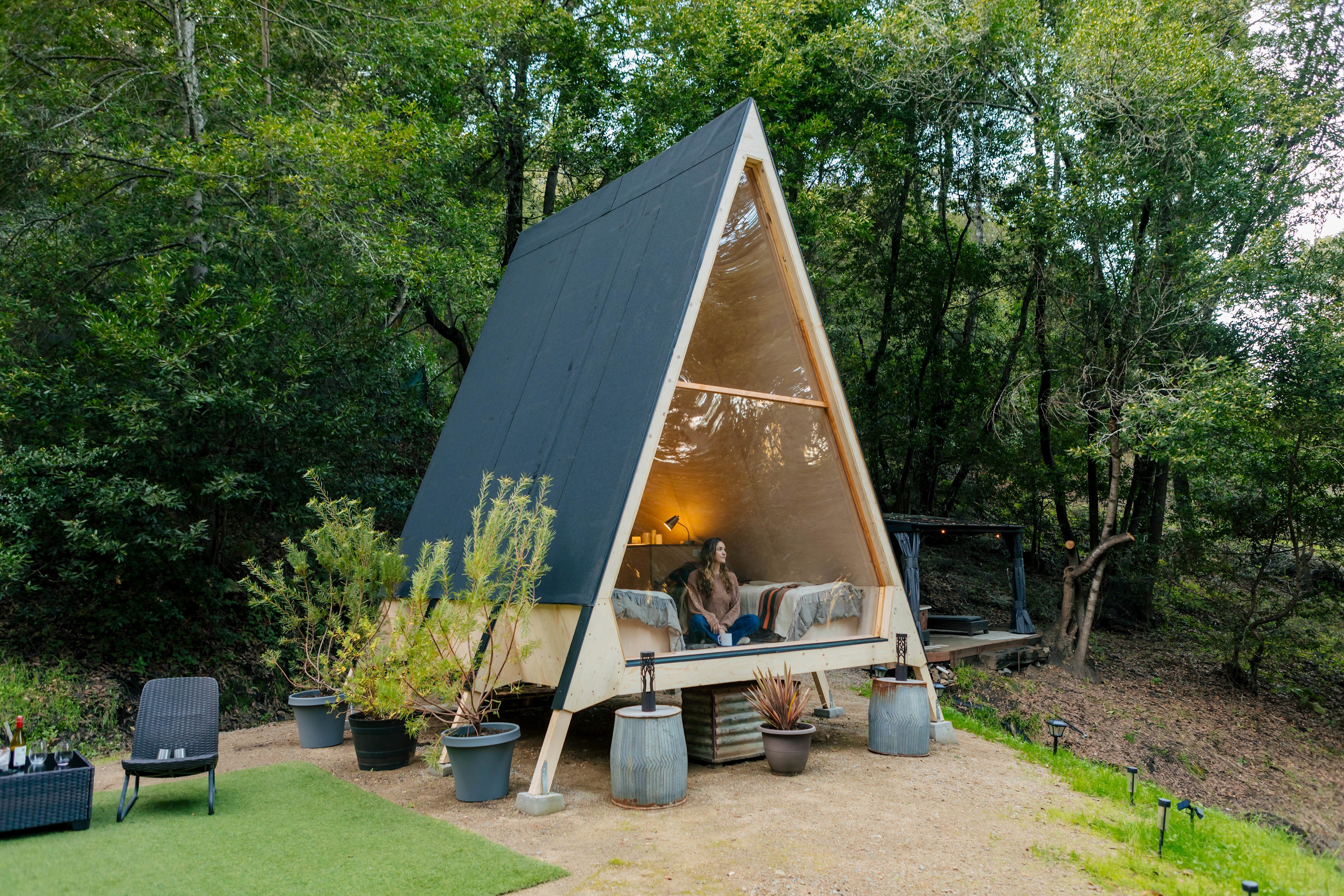 enjoying the massive aframe window, 