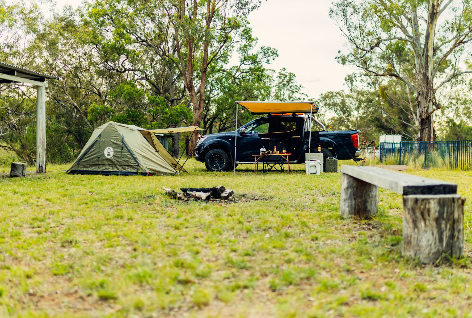 Camp setup on the property