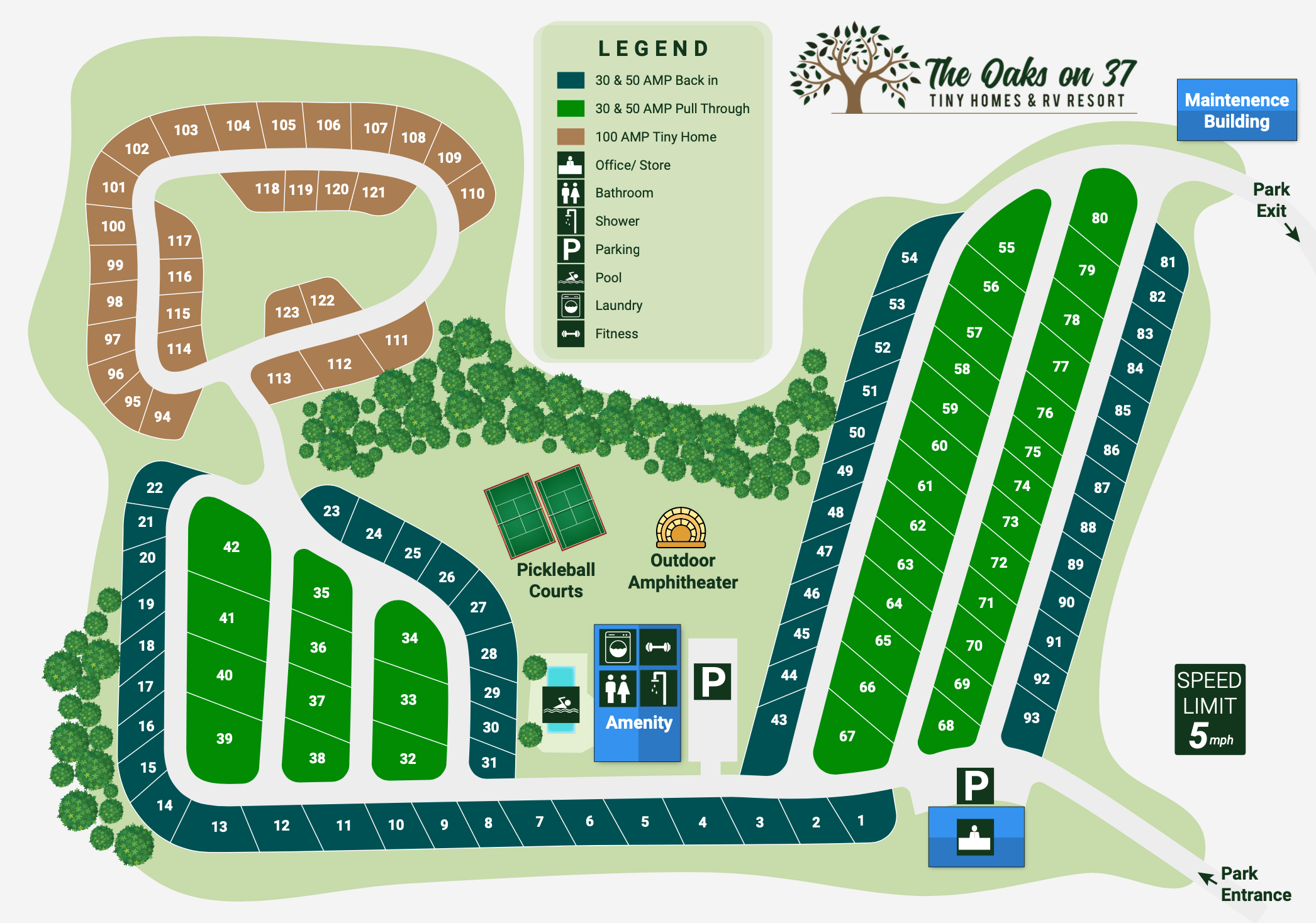 The Oaks On 37 Tiny Homes RV Resort