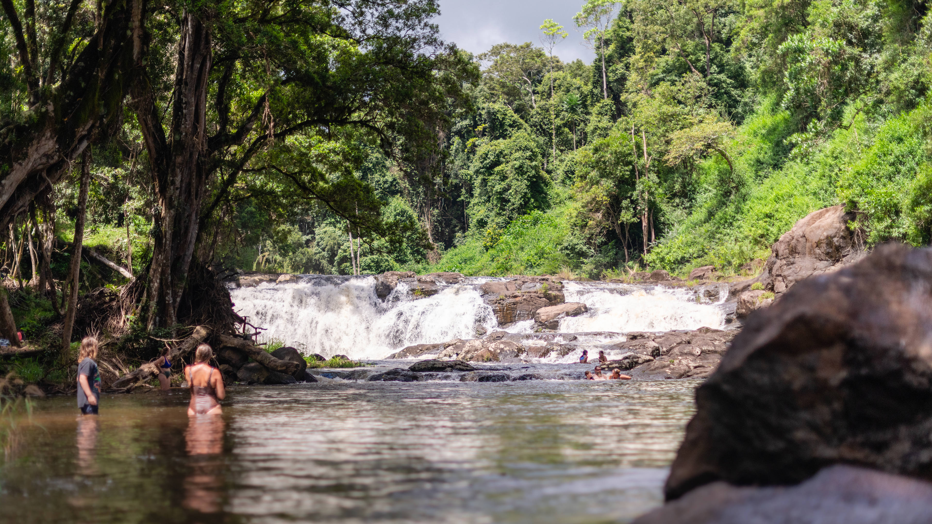 many safe waterholes to cool off at Whian Whian falls 