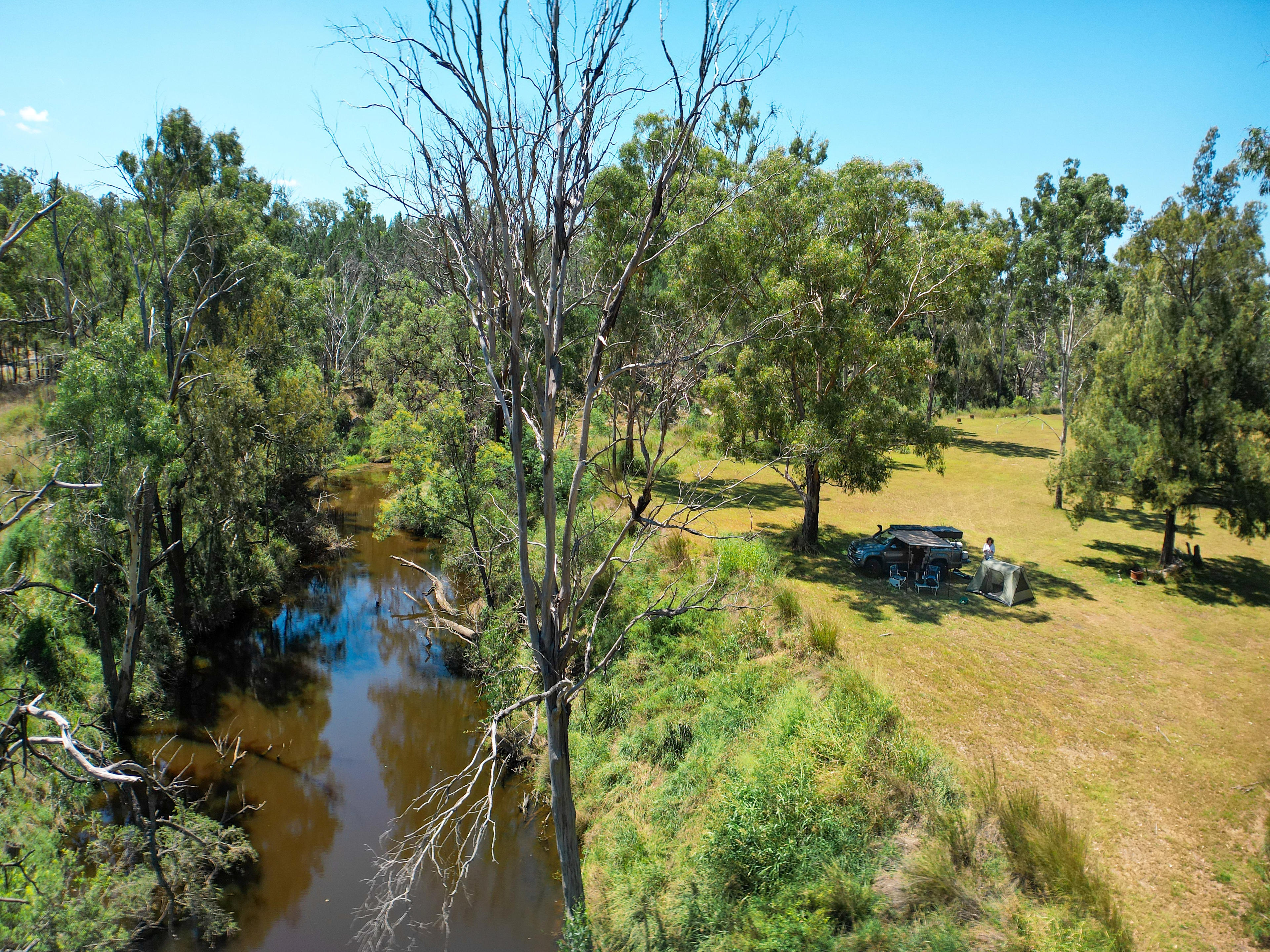 large campsite at the end of the property